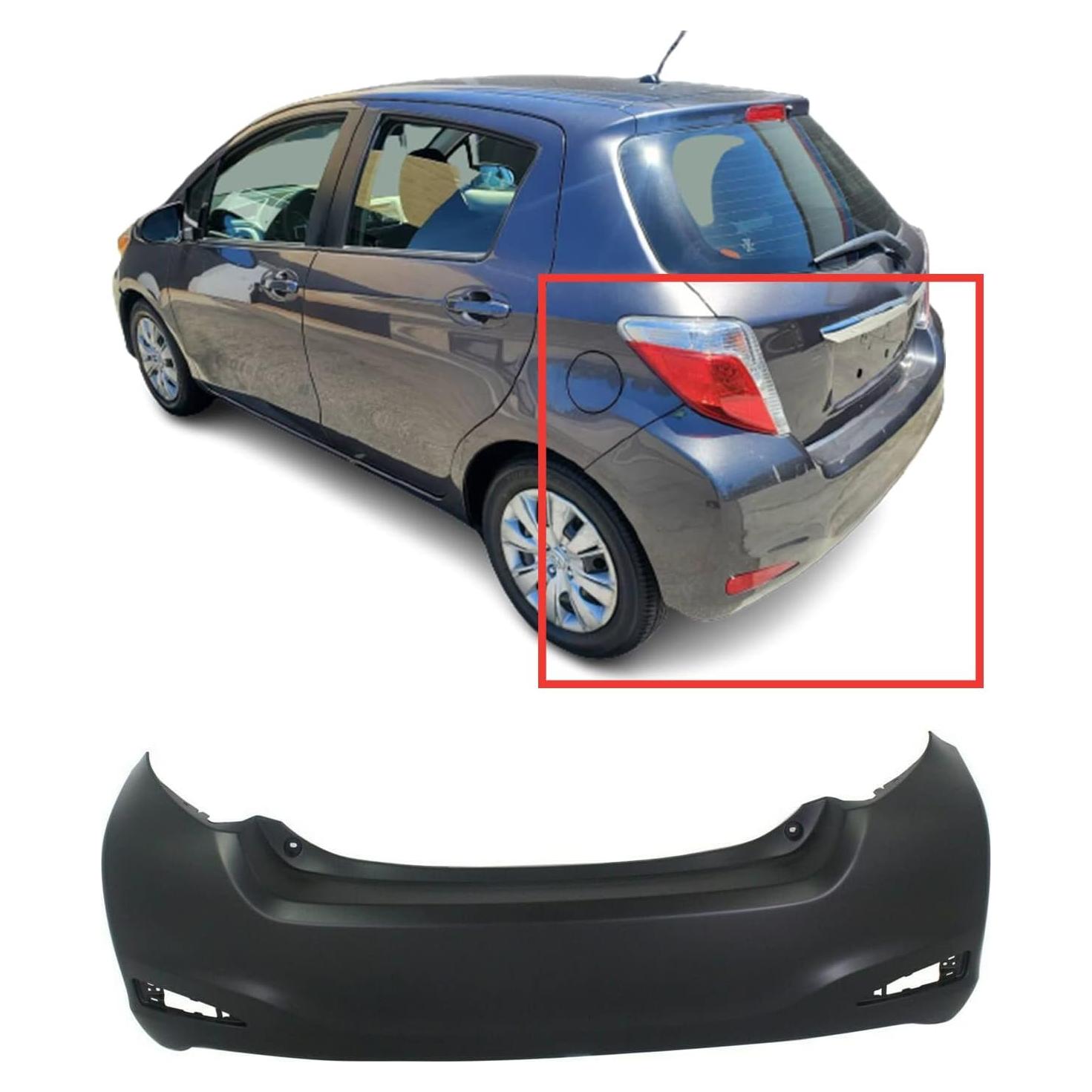 Parachoques Trasero FitParts para Toyota Yaris 2012-2014