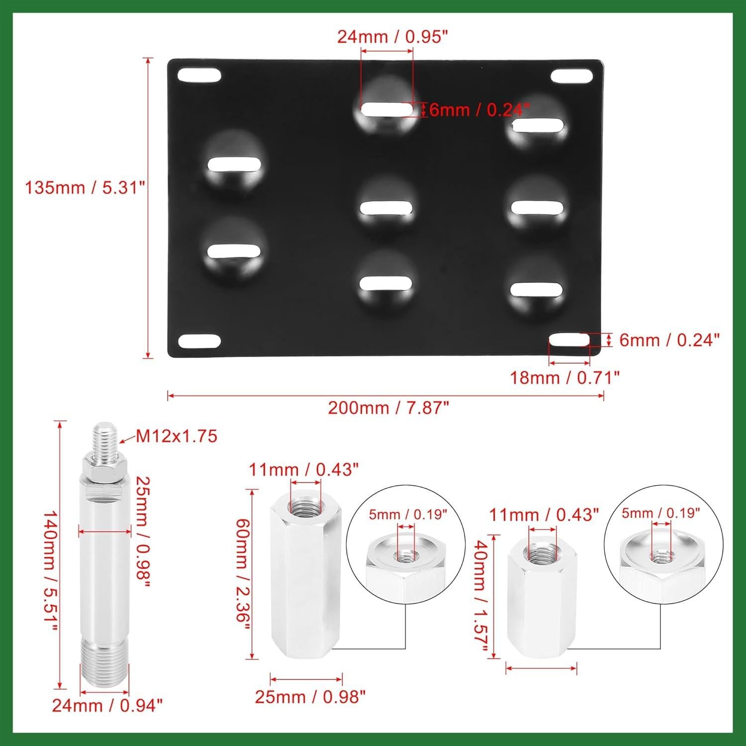 Soporte de Placa de Licencia Motoforti para Toyota Yaris Viejo