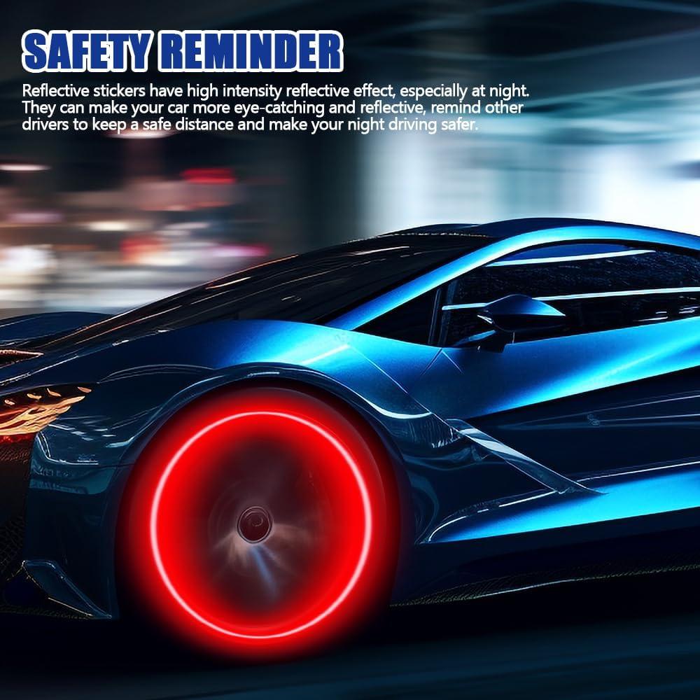 20 Calcomanías Reflectantes para Ruedas de Coche PACLVIO