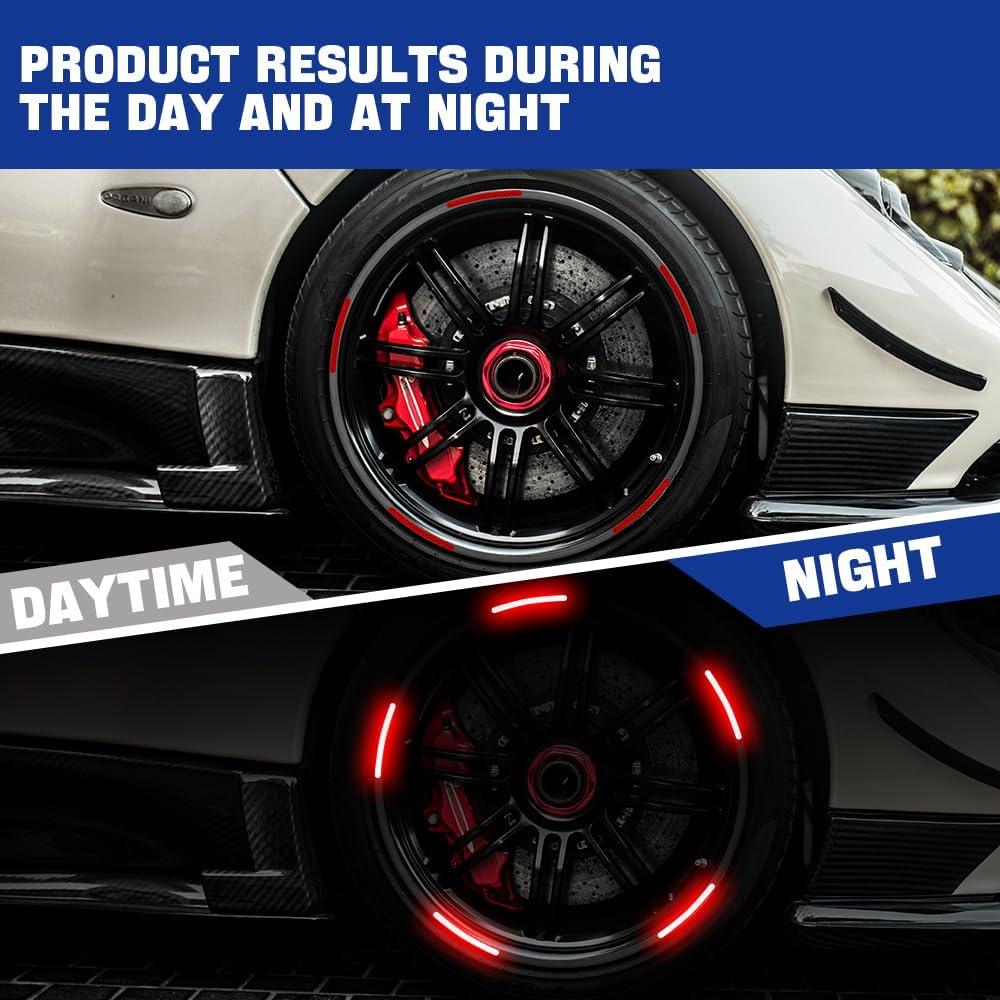 20 Calcomanías Reflectantes para Ruedas de Coche PACLVIO