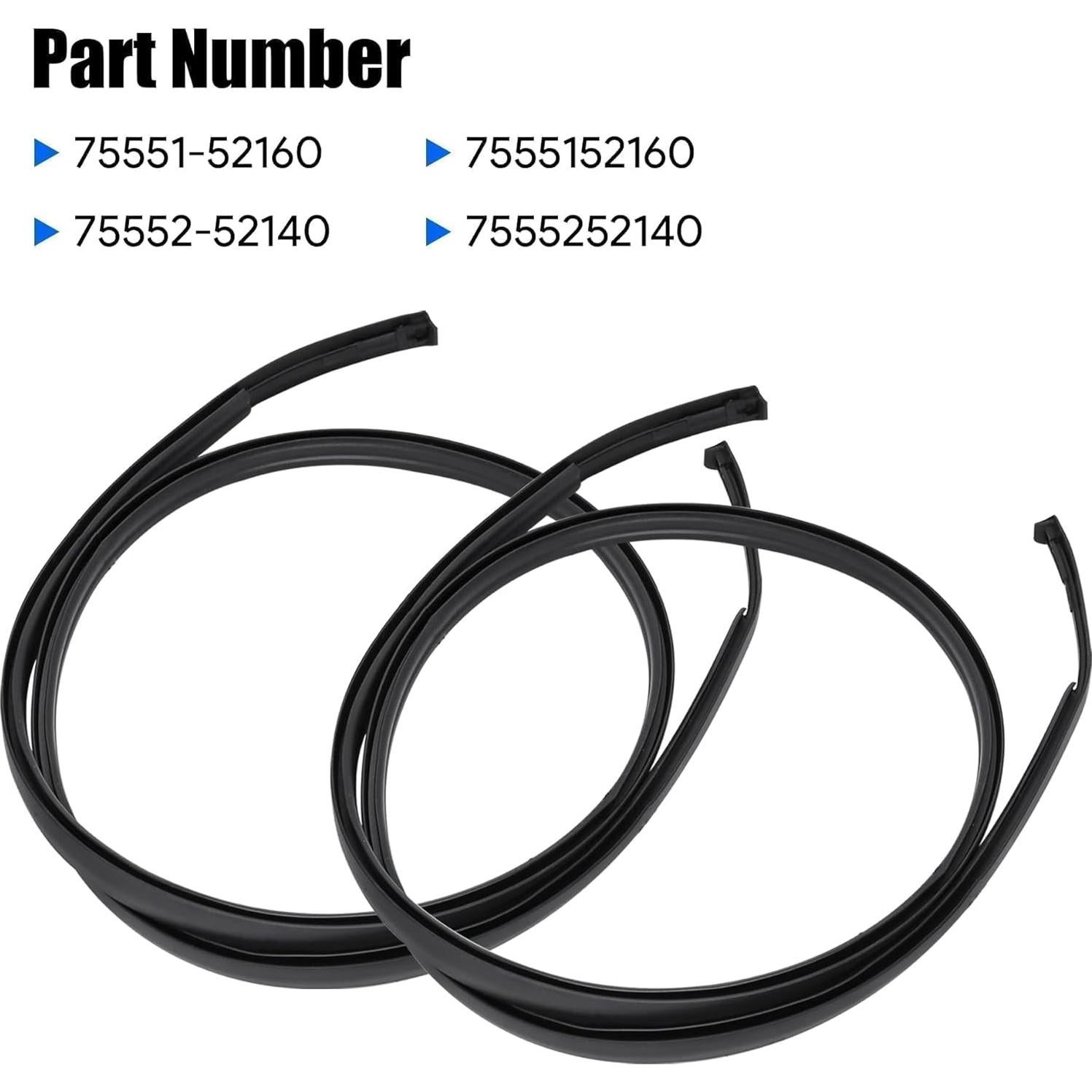 Moldura Lateral Techo Toyota Yaris 2007-2011 LoloWheat 2 PCS