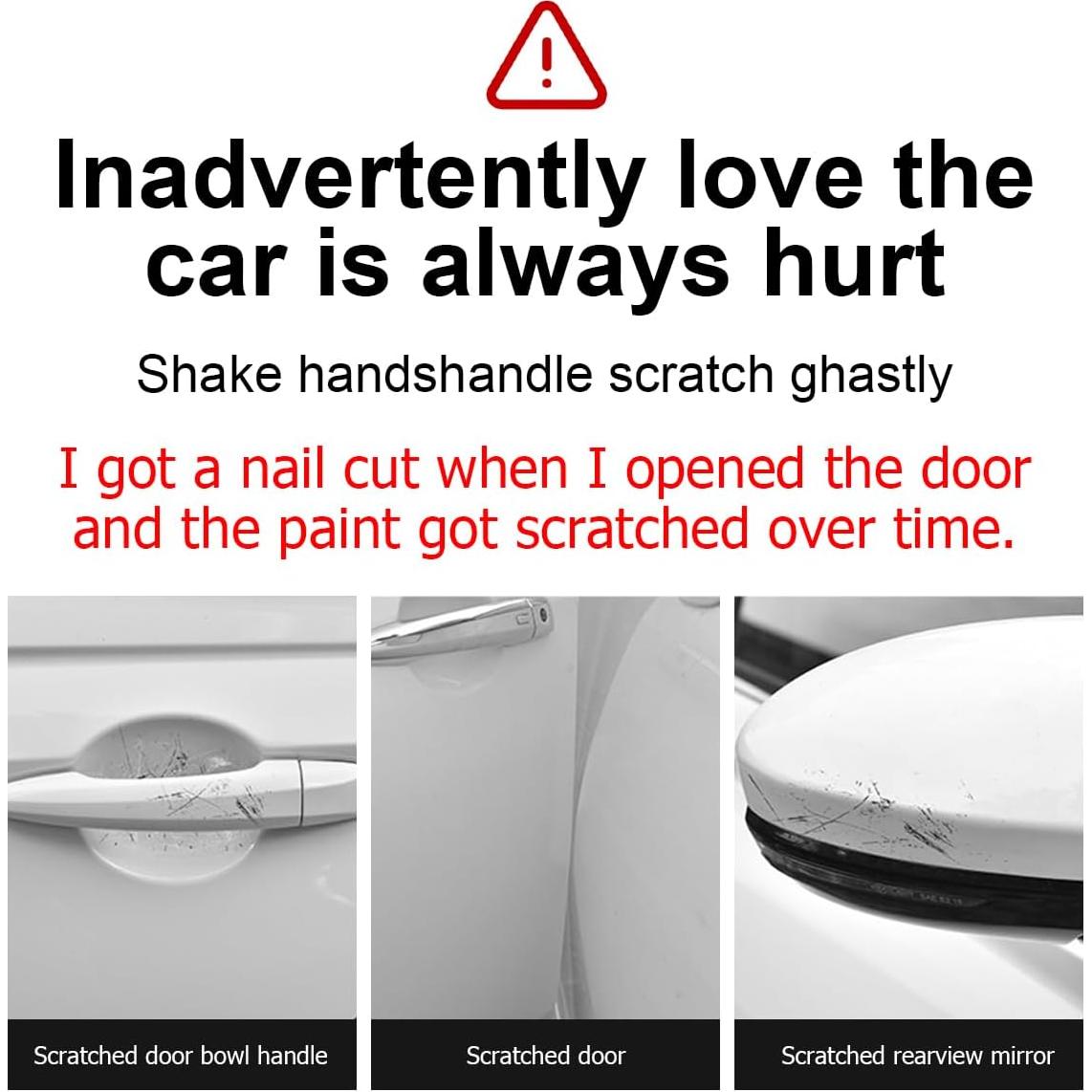 BESULEN Etiquetas Protectores Antirayaduras para Manijas de Auto - 8 Pcs