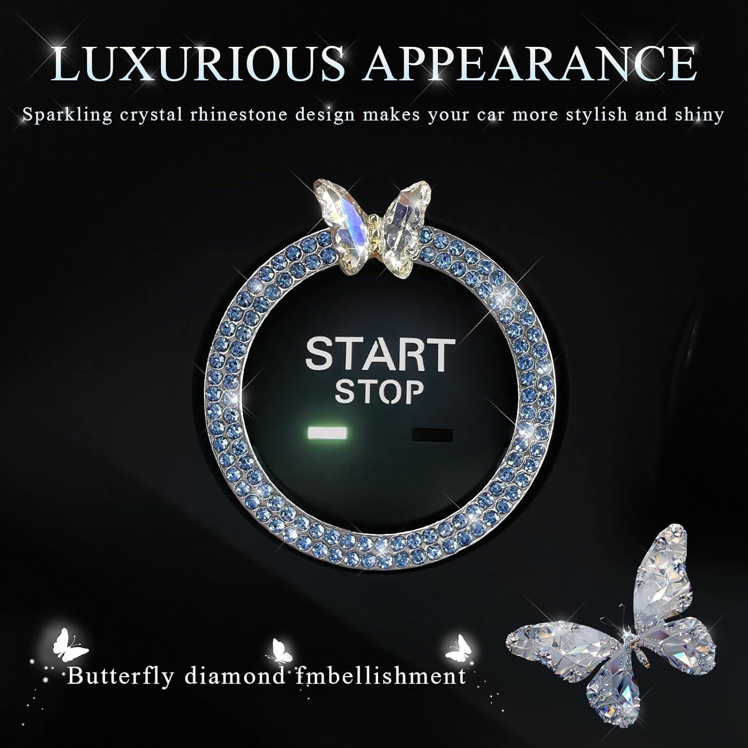 Cubierta de Botón de Inicio de Motor DXNQ Azul Brillante