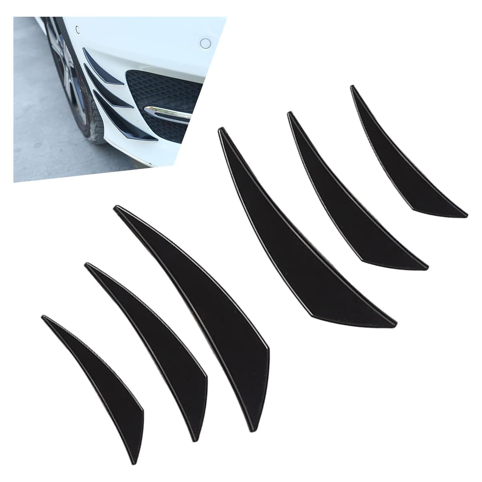 Kit de 6 Canards Spoiler Coche Zikefest Caucho Blando