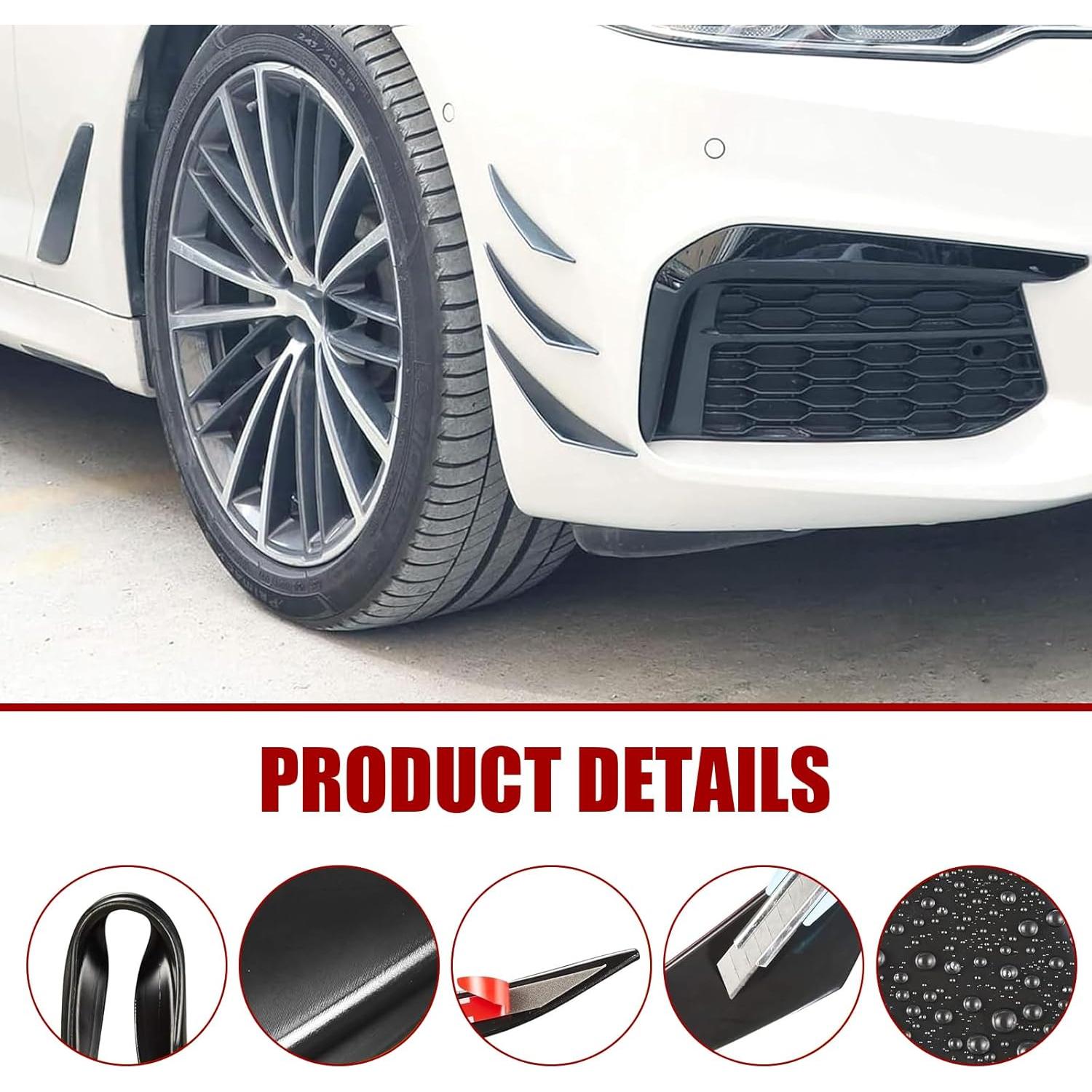 Kit de 6 Canards Spoiler Coche Zikefest Caucho Blando