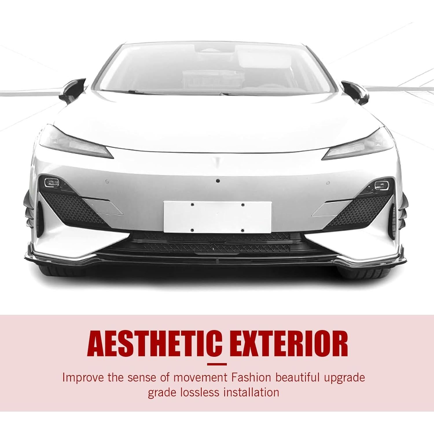 Kit de 6 Canards Spoiler Coche Zikefest Caucho Blando