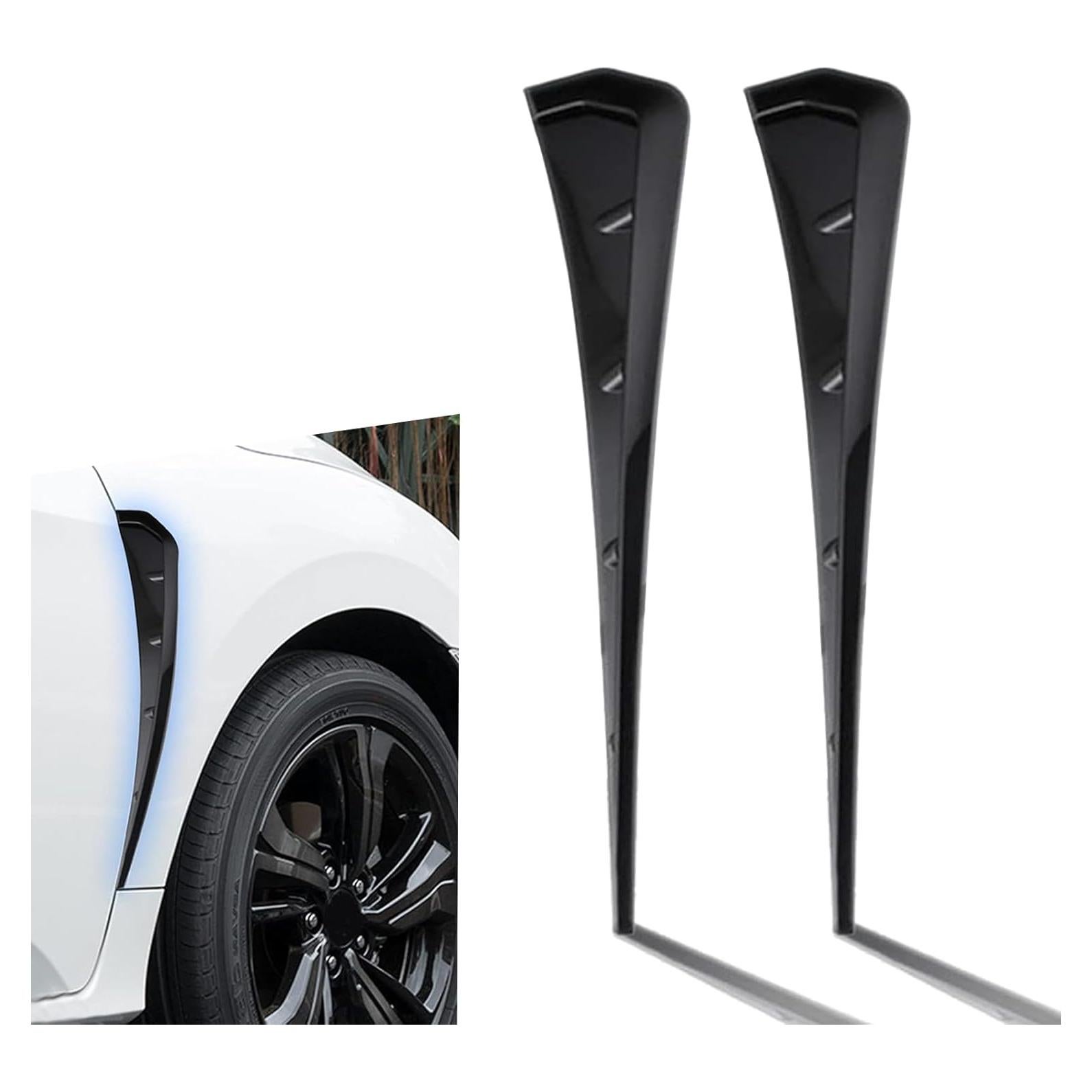 2 Piezas Sticker Decorativo para Guardabarros Lekudo Negro Brillante