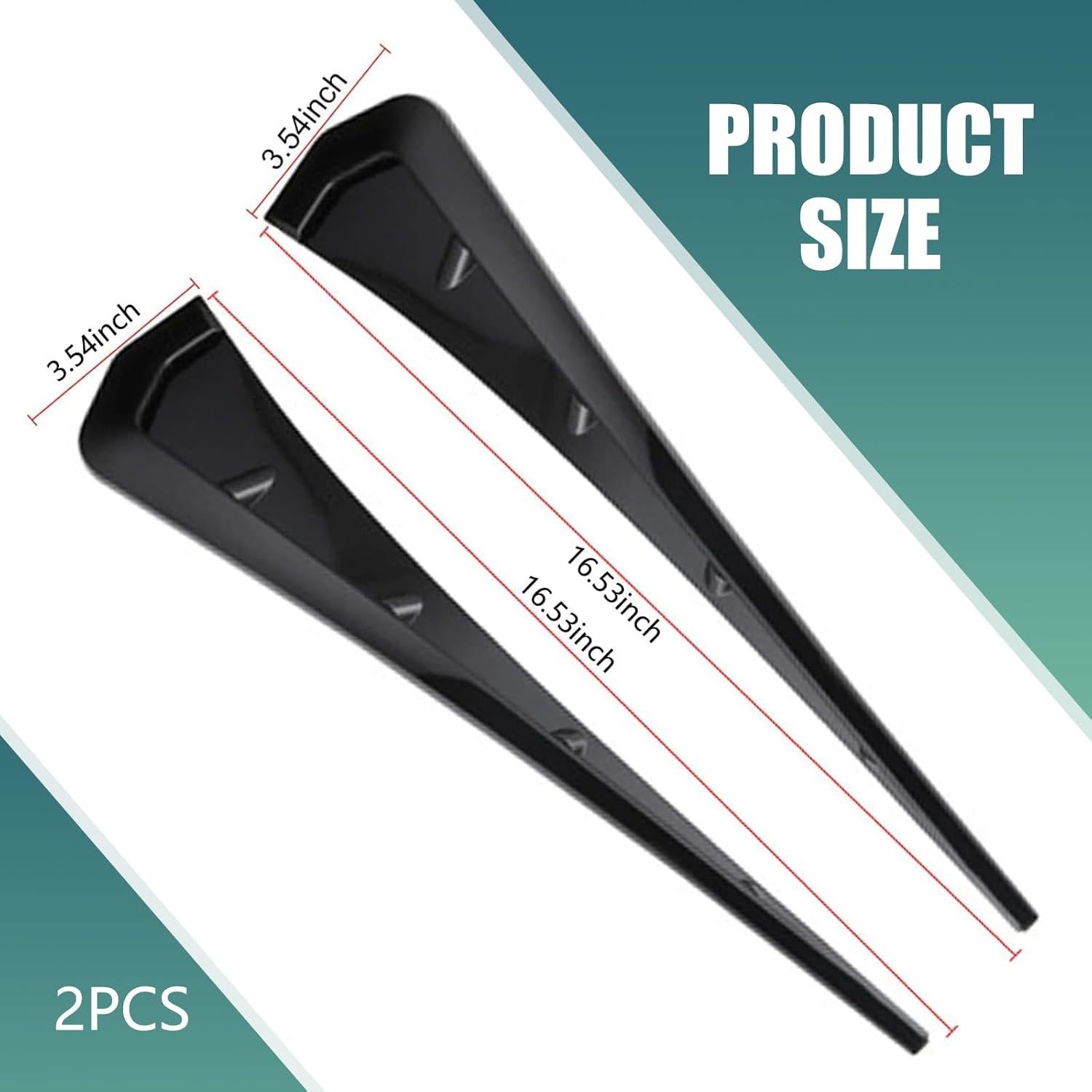 2 Piezas Sticker Decorativo para Guardabarros Lekudo Negro Brillante