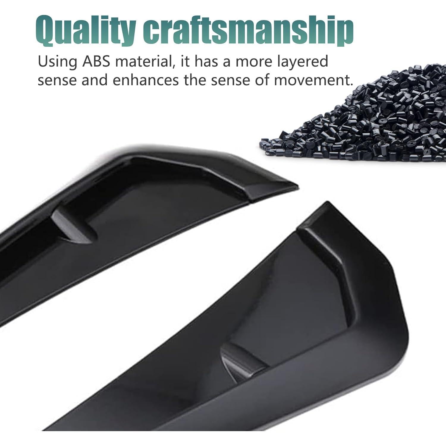 2 Piezas Sticker Decorativo para Guardabarros Lekudo Negro Brillante