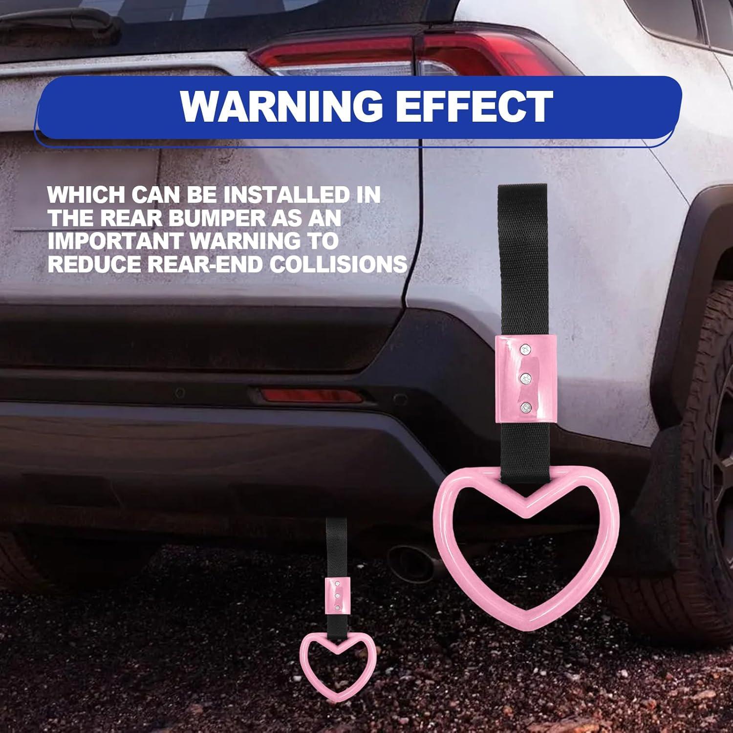 Anillos Decorativos de Advertencia BSAMZO Corazón Rosa - 2 Piezas