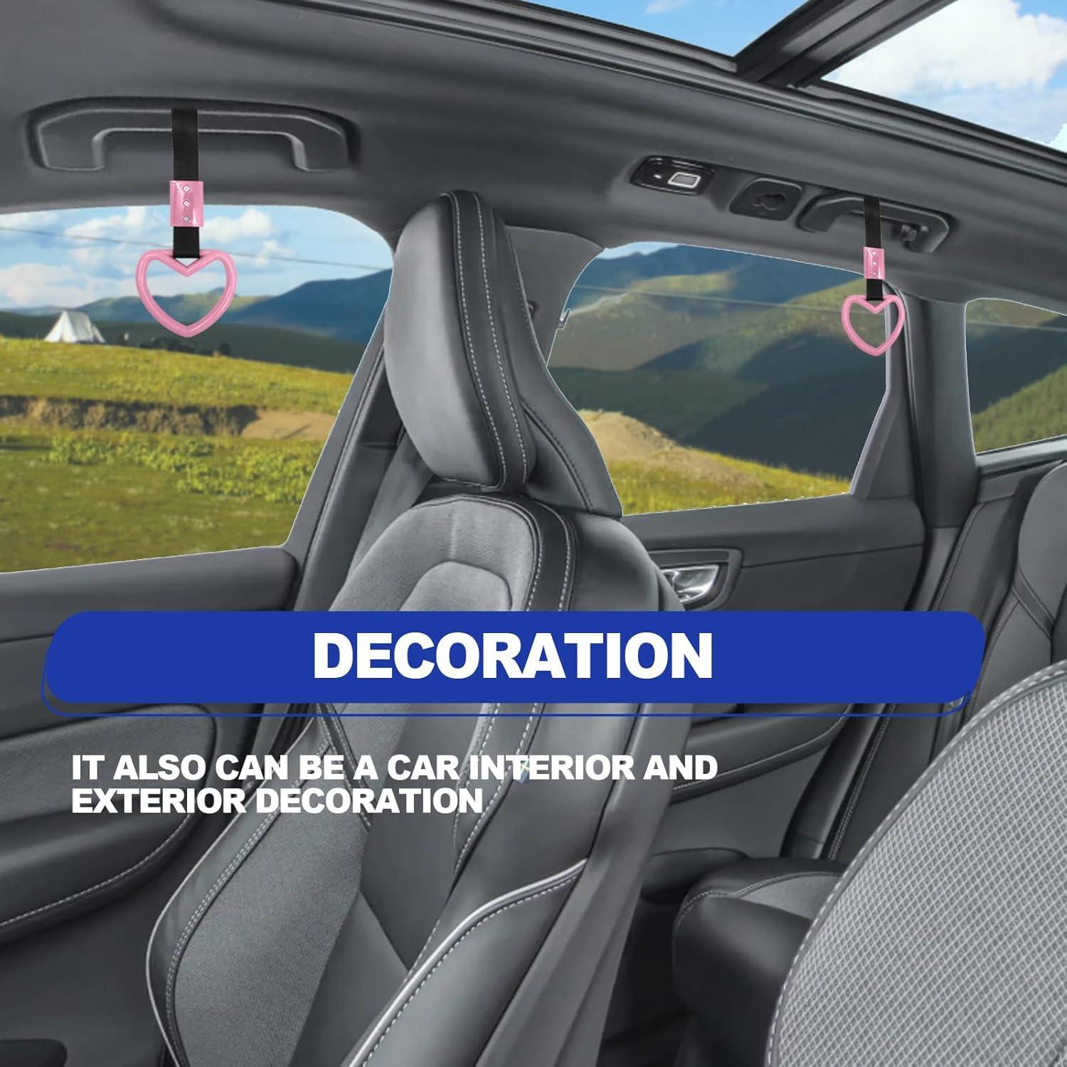 Anillos Decorativos de Advertencia BSAMZO Corazón Rosa - 2 Piezas