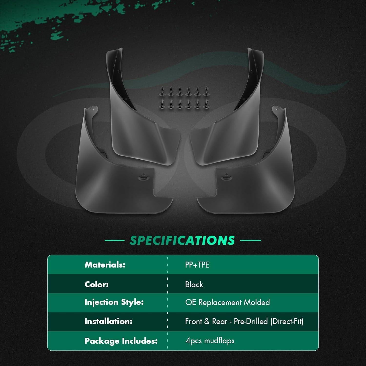 Juego de Guardabarros SCITOO para Toyota Yaris 2005-2011