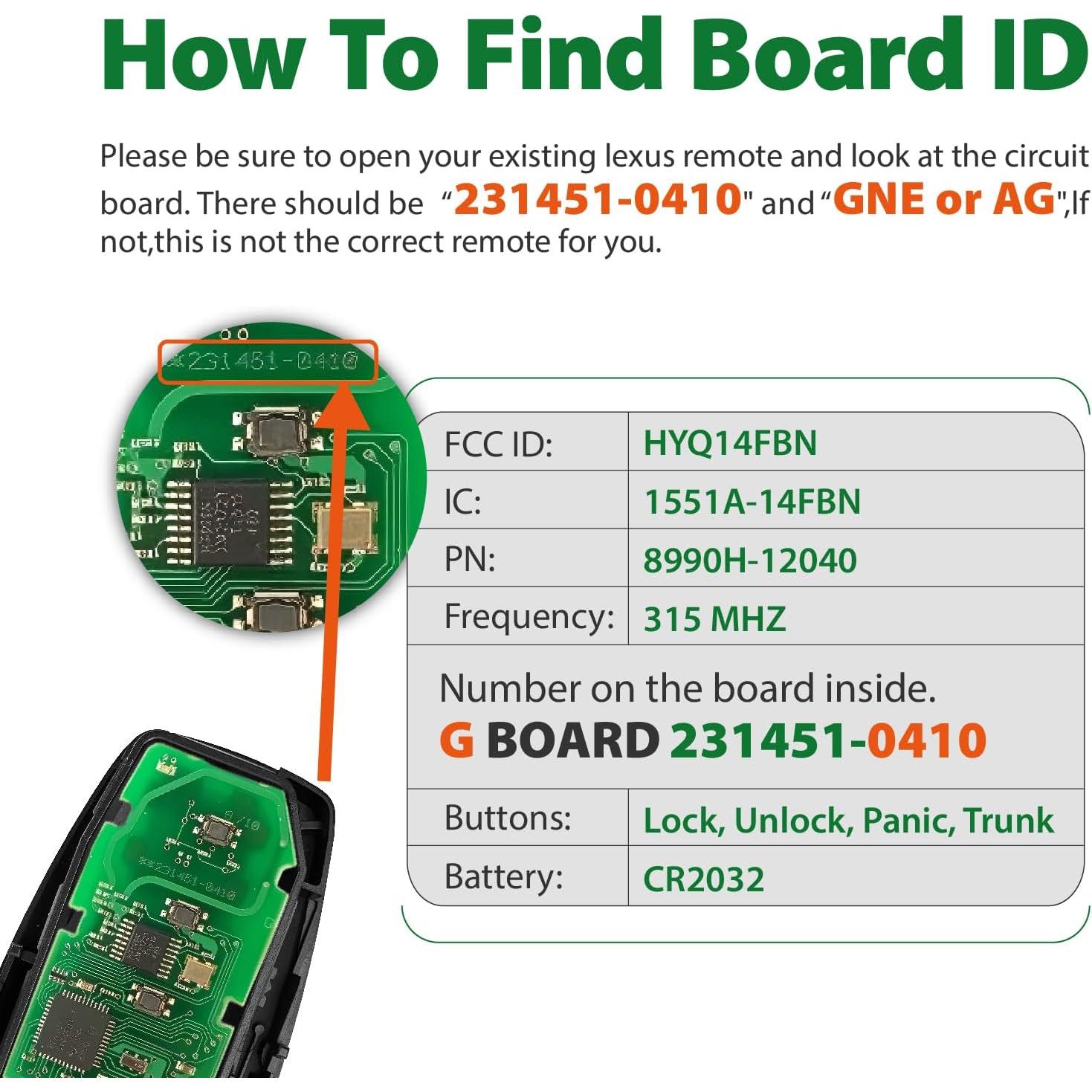 Llave de Proximidad Inteligente Toyota Corolla 2019-2021 HYQ14FBN