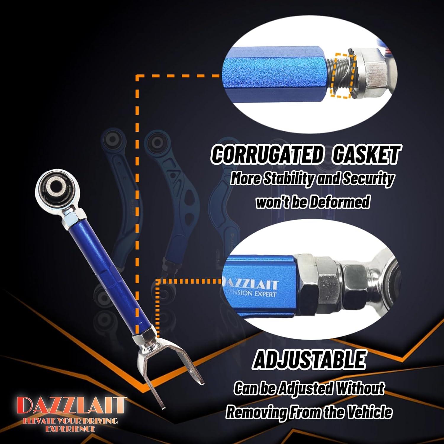 Brazos de Toe Traseros Ajustables DAZZLAIT JP-TO-9012 para Toyota