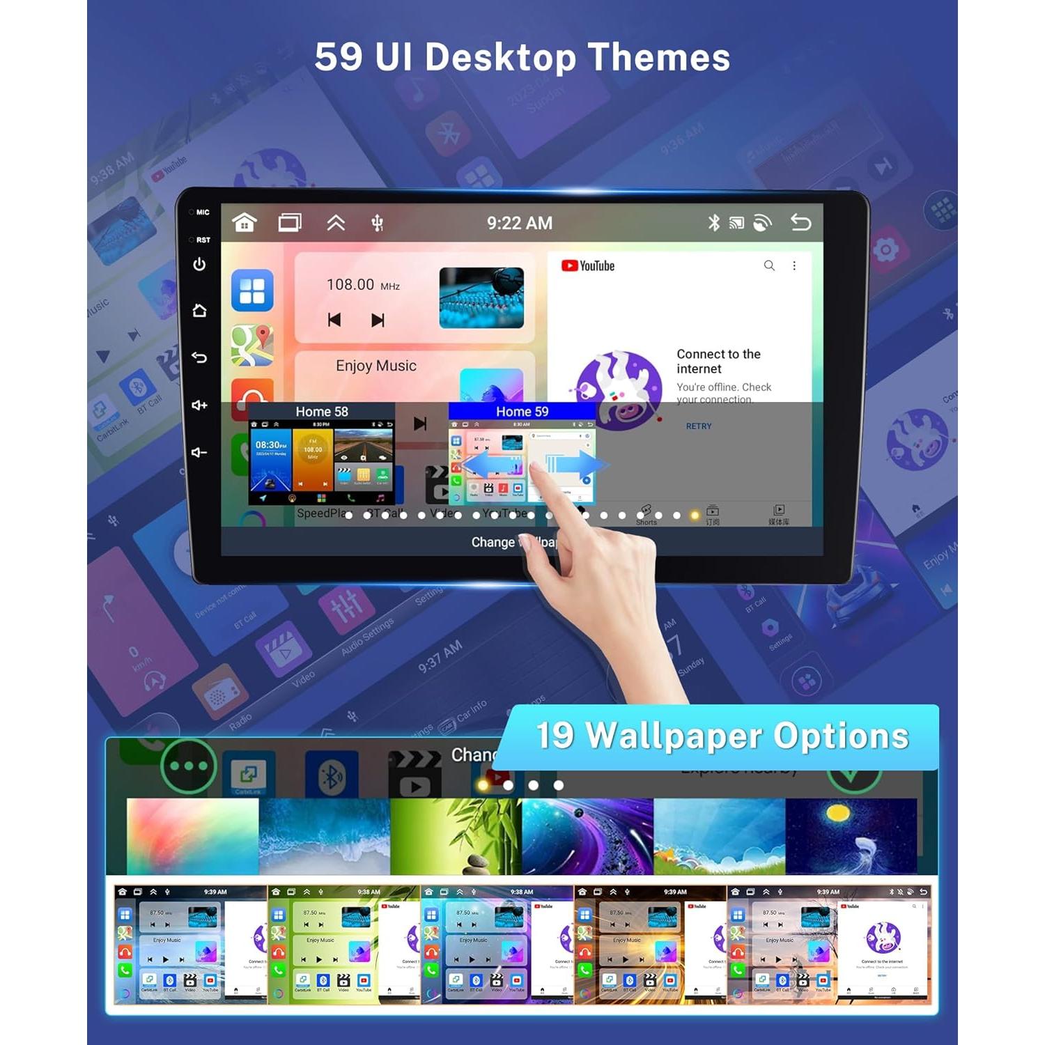 Radio de Coche Rimoody 8 Core 6G+128G para Toyota Corolla 2007-2012