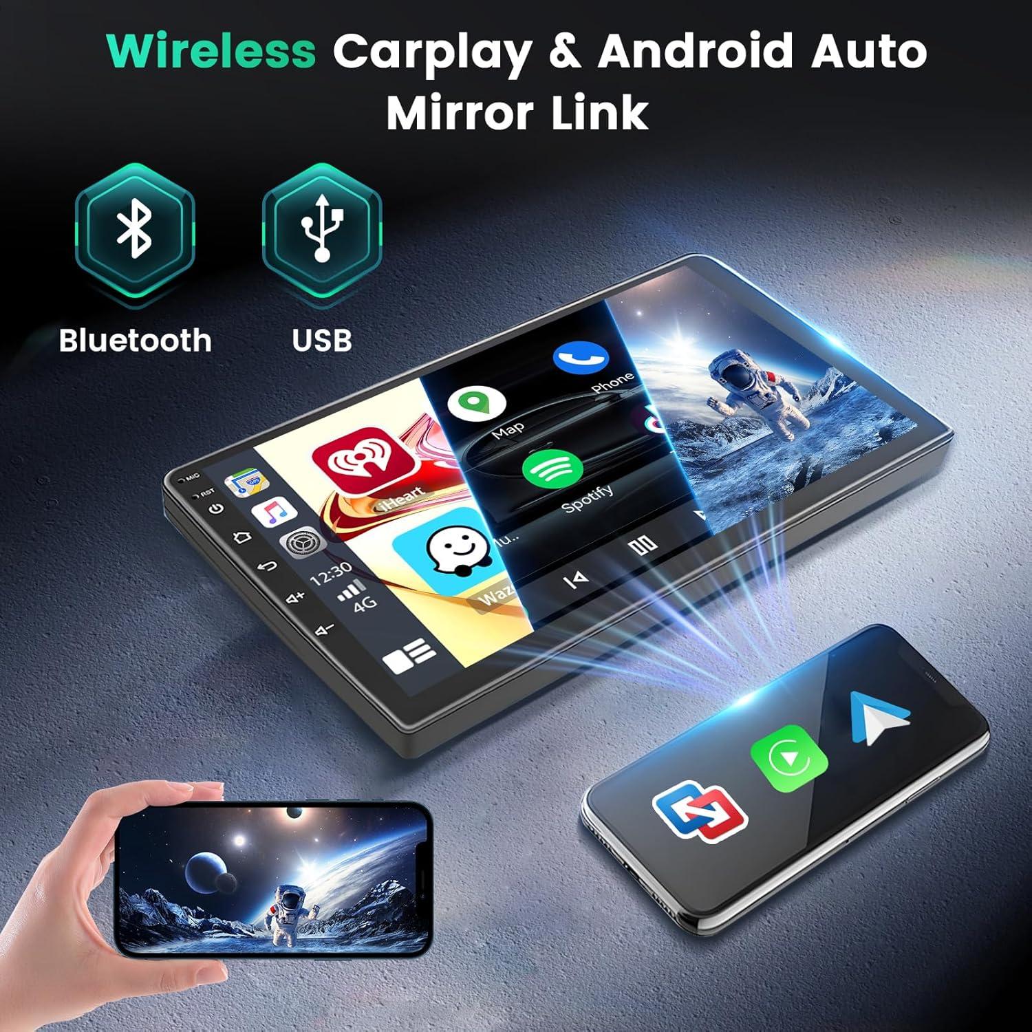 Estéreo de Coche Android 15 Ohradio para Toyota Corolla EX 2005-2012, 9" Pantalla Táctil, 4GB RAM, 64GB ROM, CarPlay, Android Auto, GPS, Bluetooth