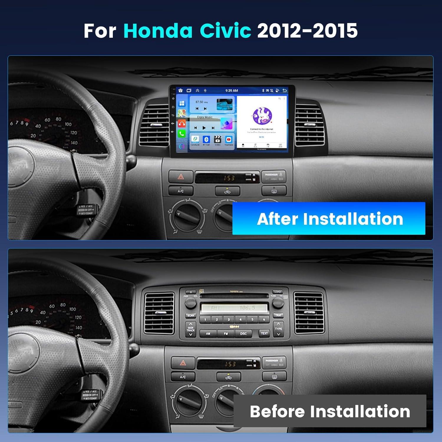 Estéreo de Coche Android 9" Fuluku 4+64GB para Toyota Corolla EX 2005-2012