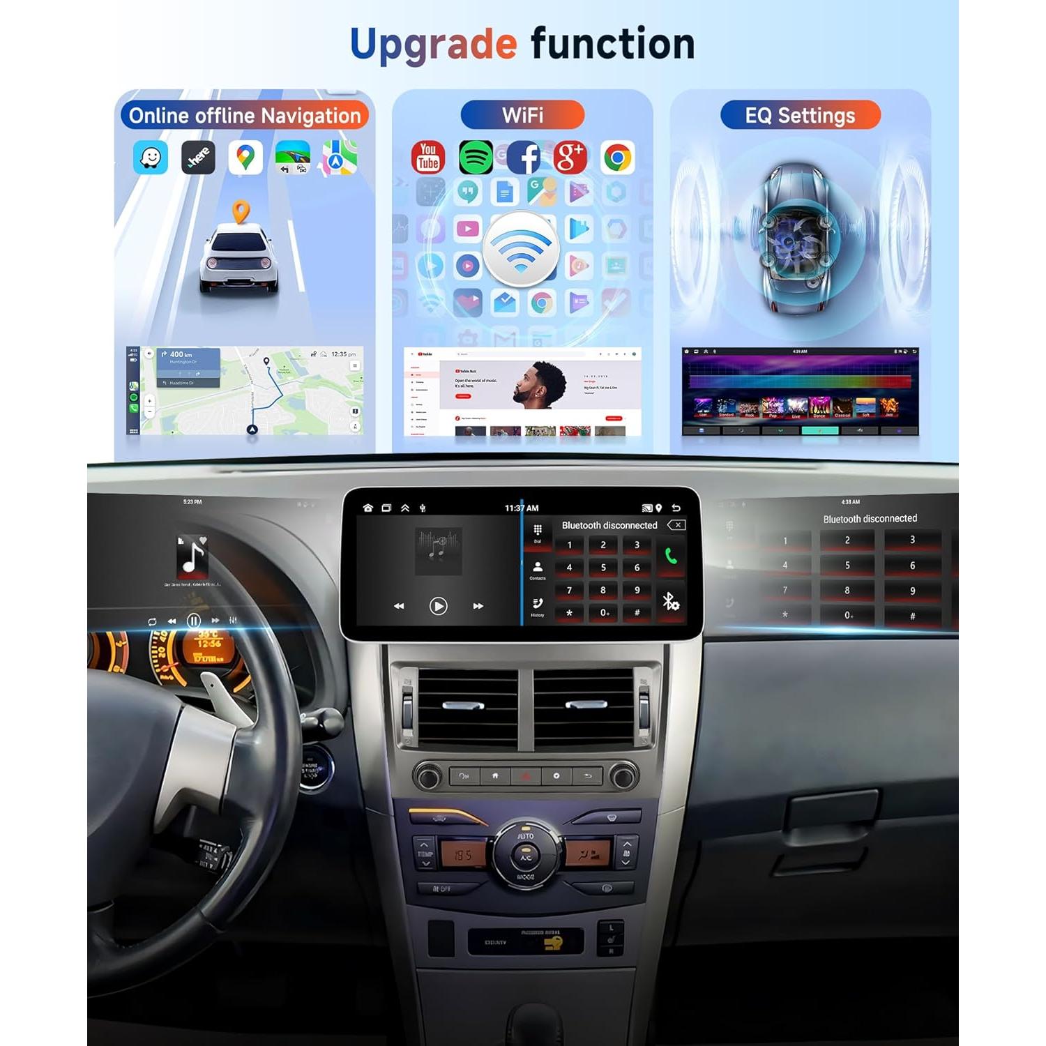 Estéreo de Coche Rimoody 12.3" Android 13 para Ford Fiesta 2009-2013