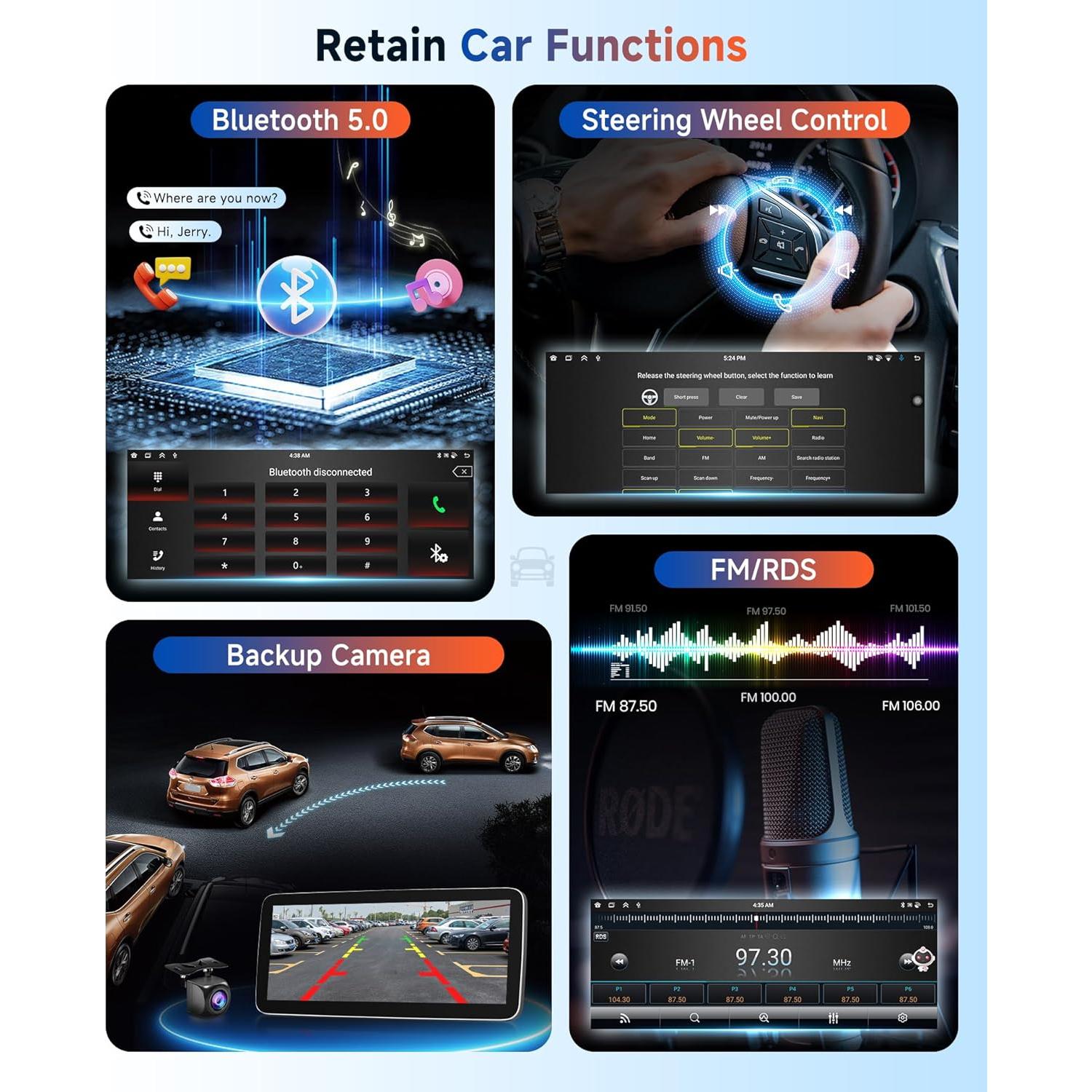 Estéreo de Coche Rimoody 12.3" Android 13 para Ford Fiesta 2009-2013