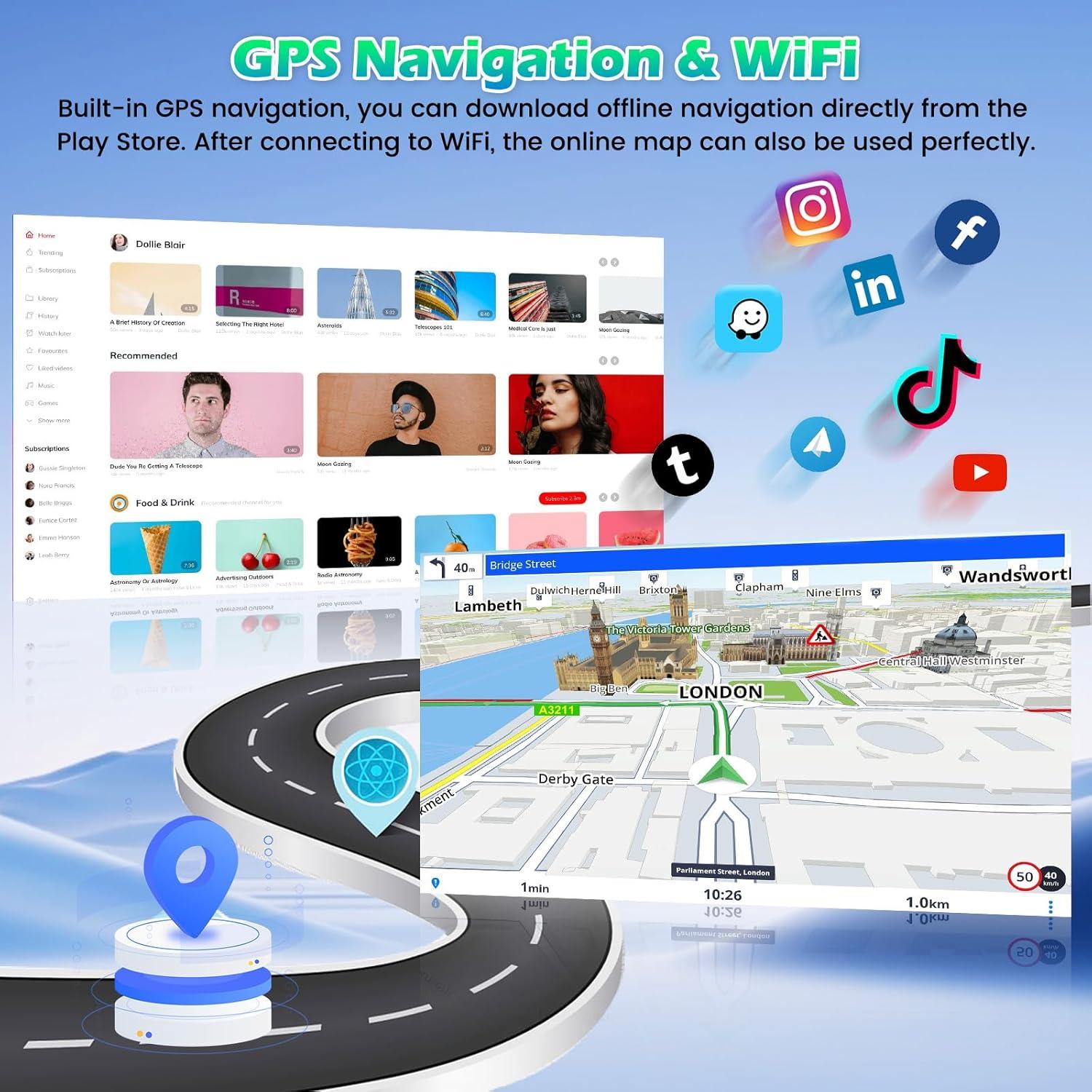 Estéreo de coche Roinvou para Toyota Corolla 2009-2013 9" 4+64G