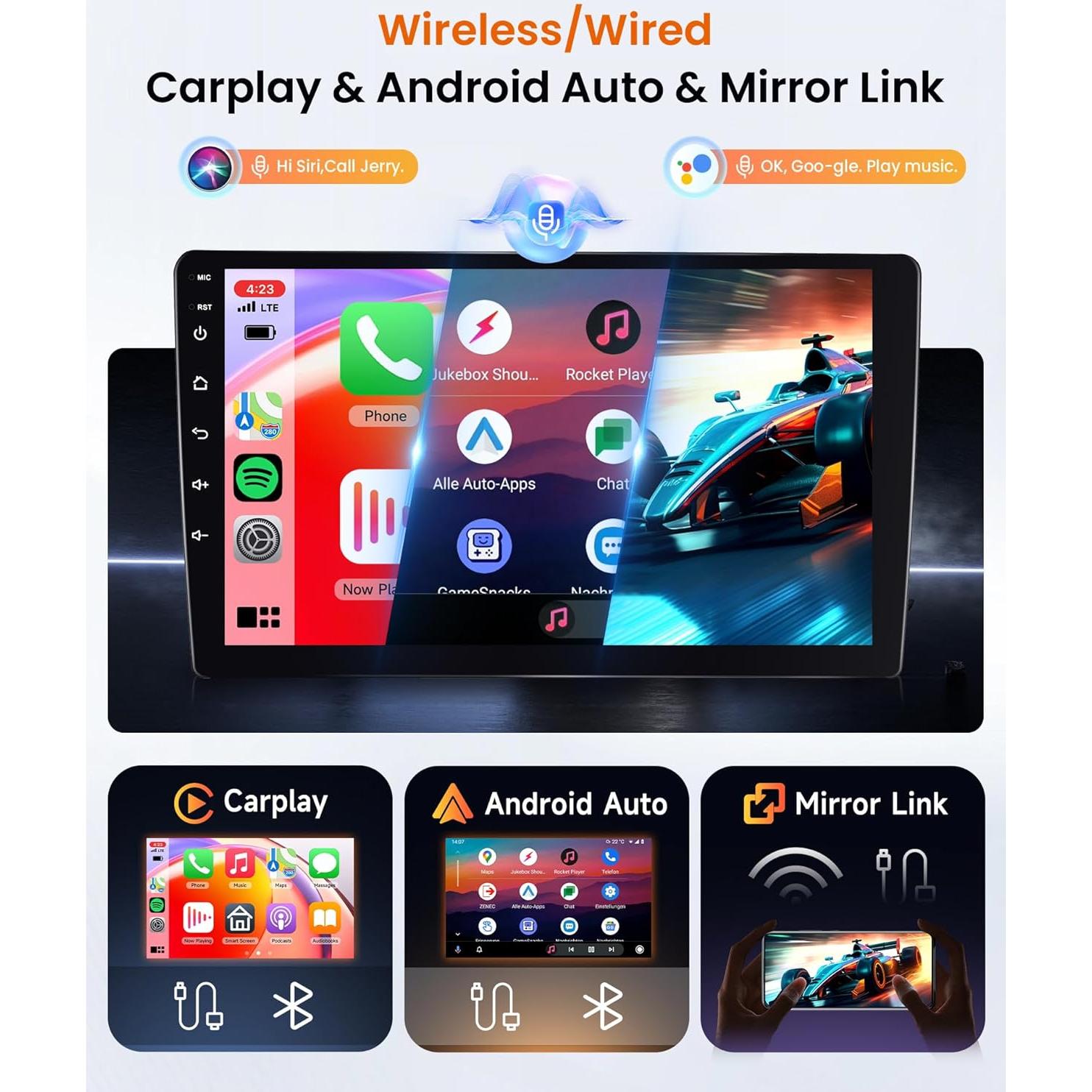 Estéreo de coche Rimoody 10.1" Android 4G+64G para Toyota Camry 2015-2017