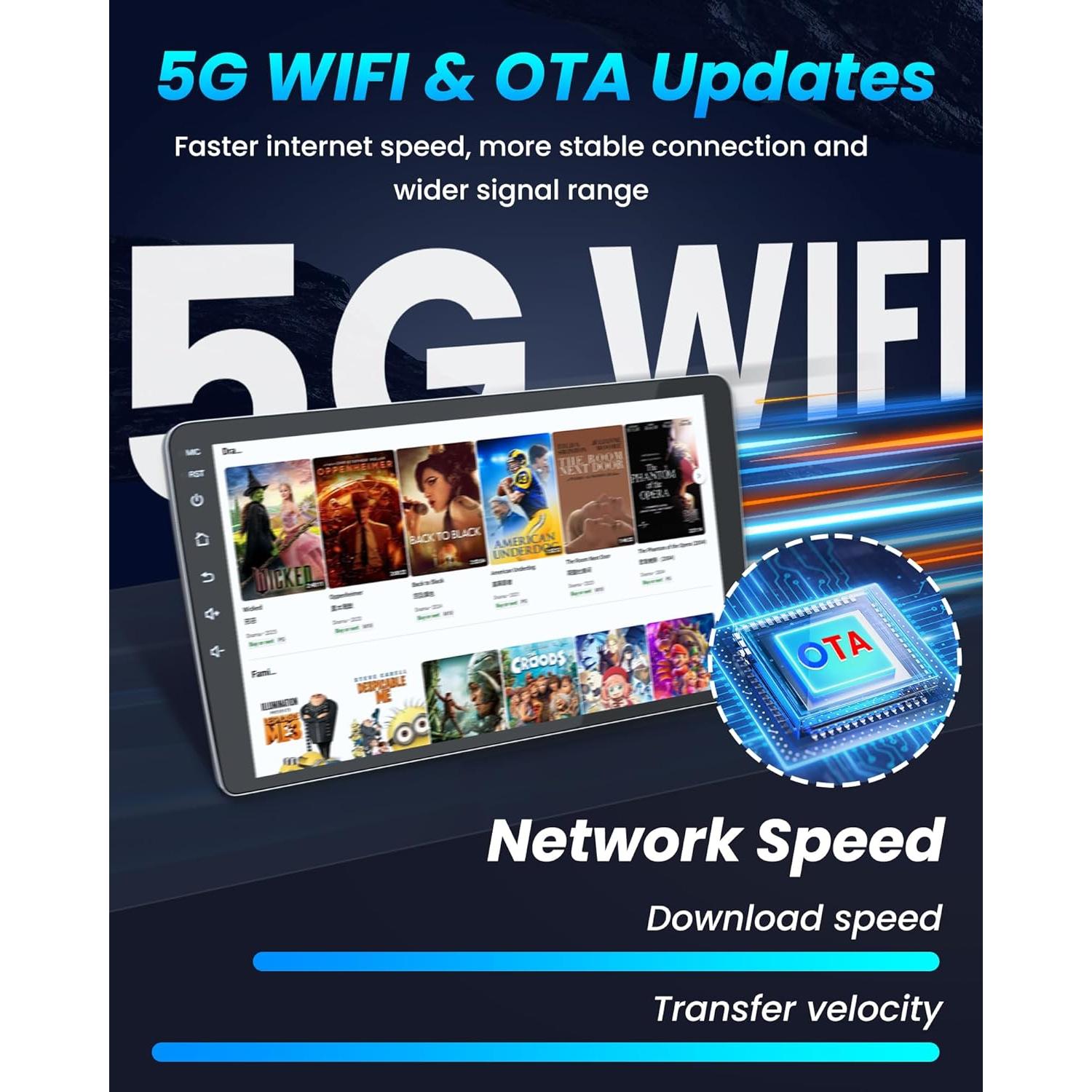 Estéreo de Coche Jufodrca para Toyota Corolla 2009-2013 8 Núcleos