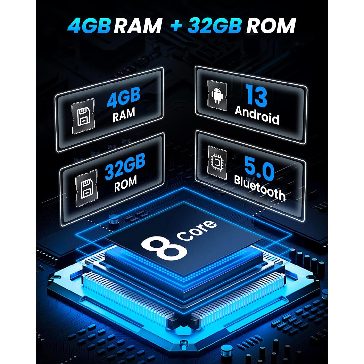 Estéreo de Coche Jufodrca para Toyota Corolla 2009-2013 8 Núcleos