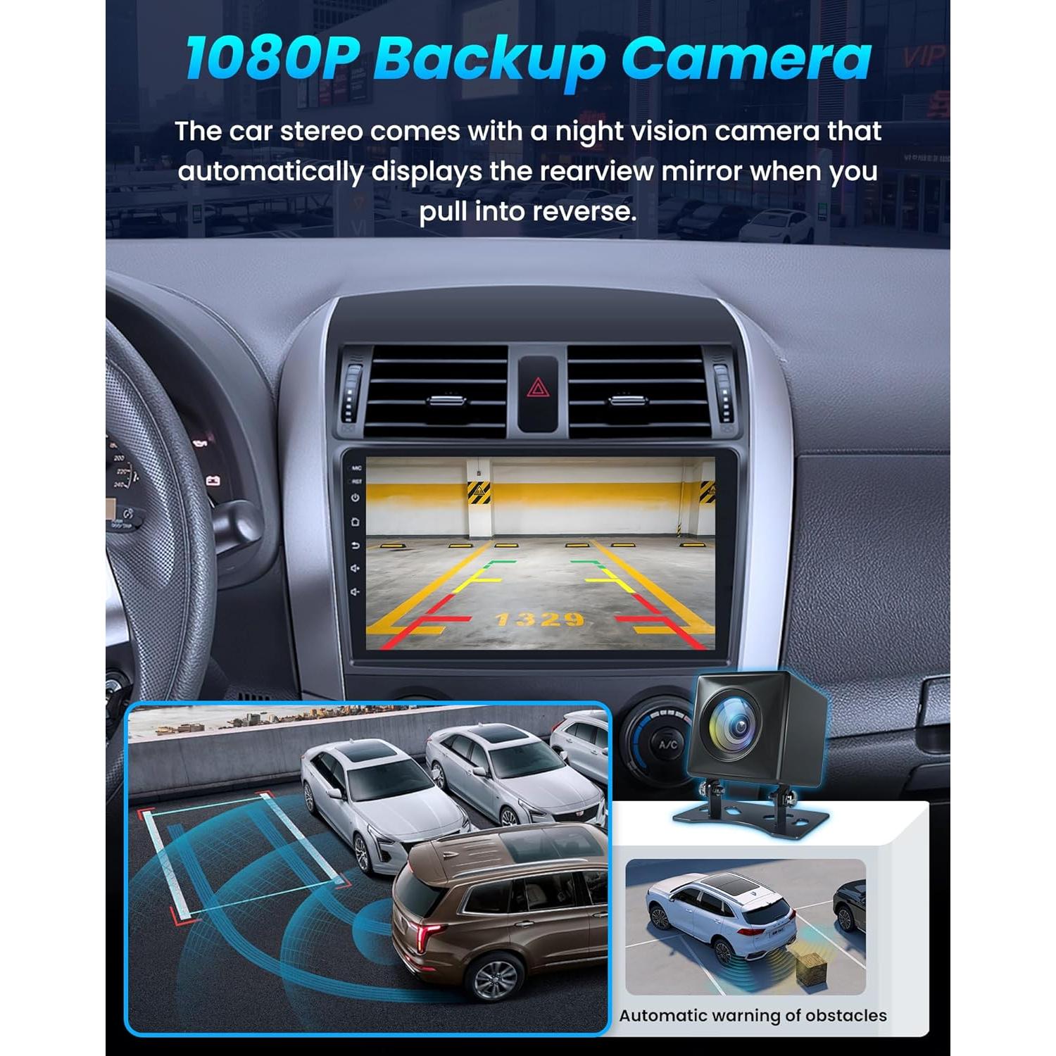 Estéreo de Coche Jufodrca para Toyota Corolla 2009-2013 8 Núcleos