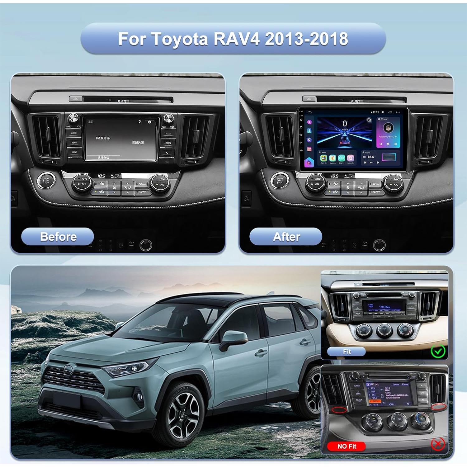 Estéreo de coche Android 10.2" TopWeb para Toyota RAV4 2013-2018