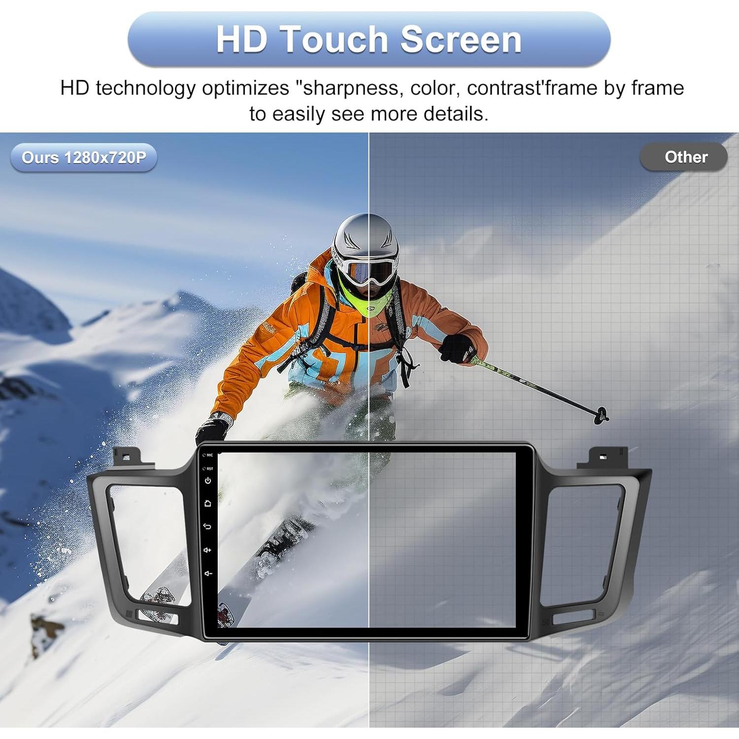 Estéreo de coche Android 10.2" TopWeb para Toyota RAV4 2013-2018