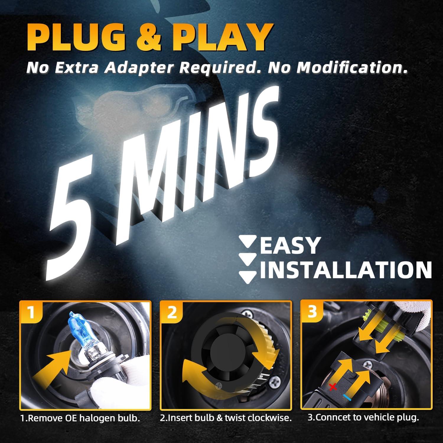 Luces LED XG Glitter 9005/9006 para Toyota Corolla 2001-2013