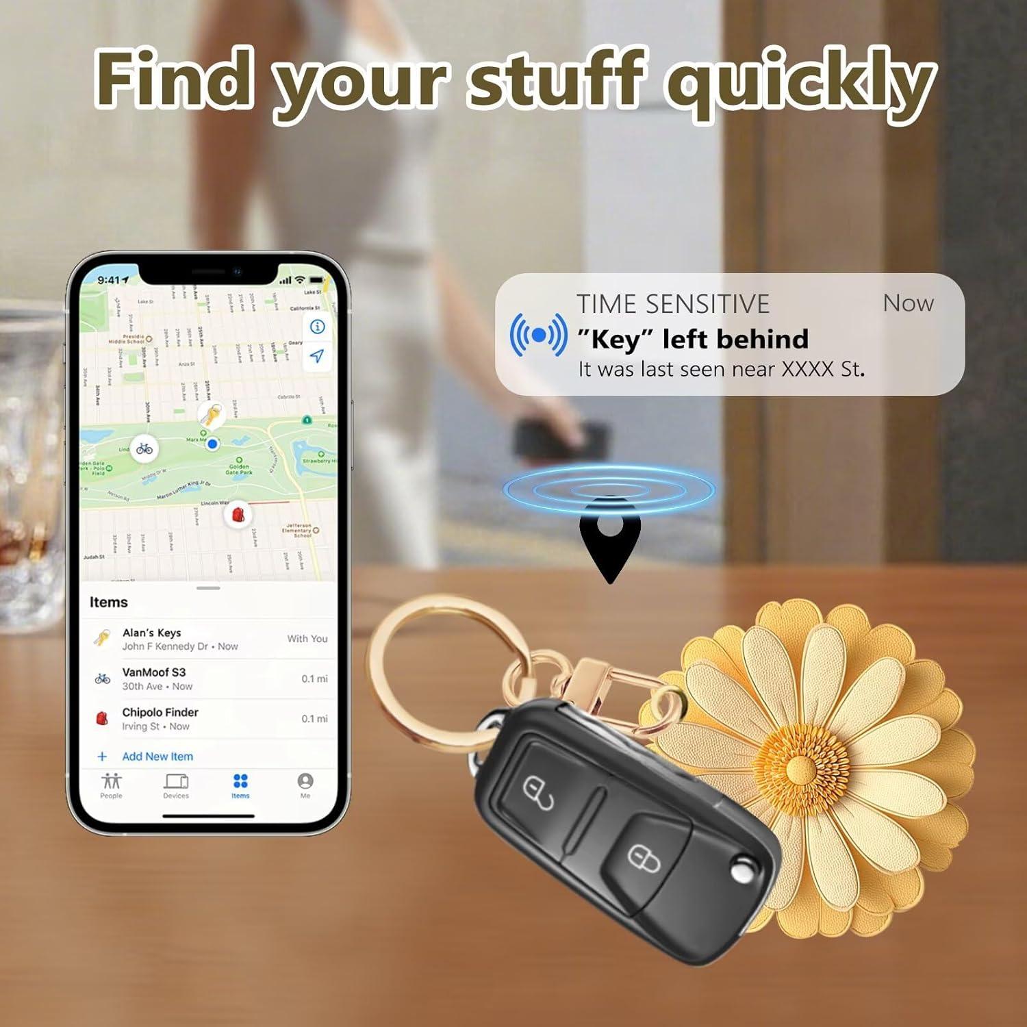 Llavero Decorativo Genérico Funda GPS Cuero PU 8.9x8.9 cm