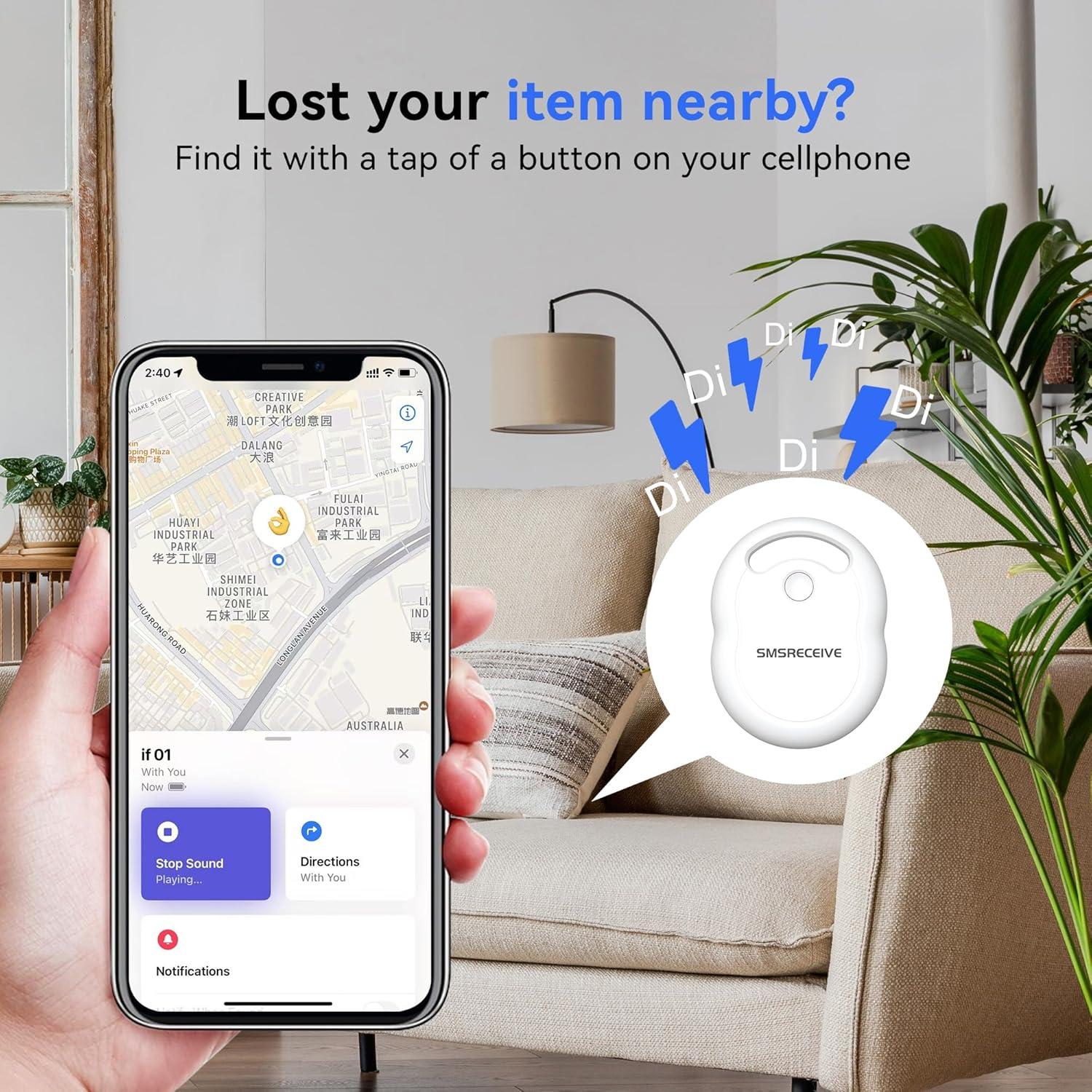 Etiquetas de seguimiento Bluetooth SMSRECEIVE IF01 - Paquete de 4