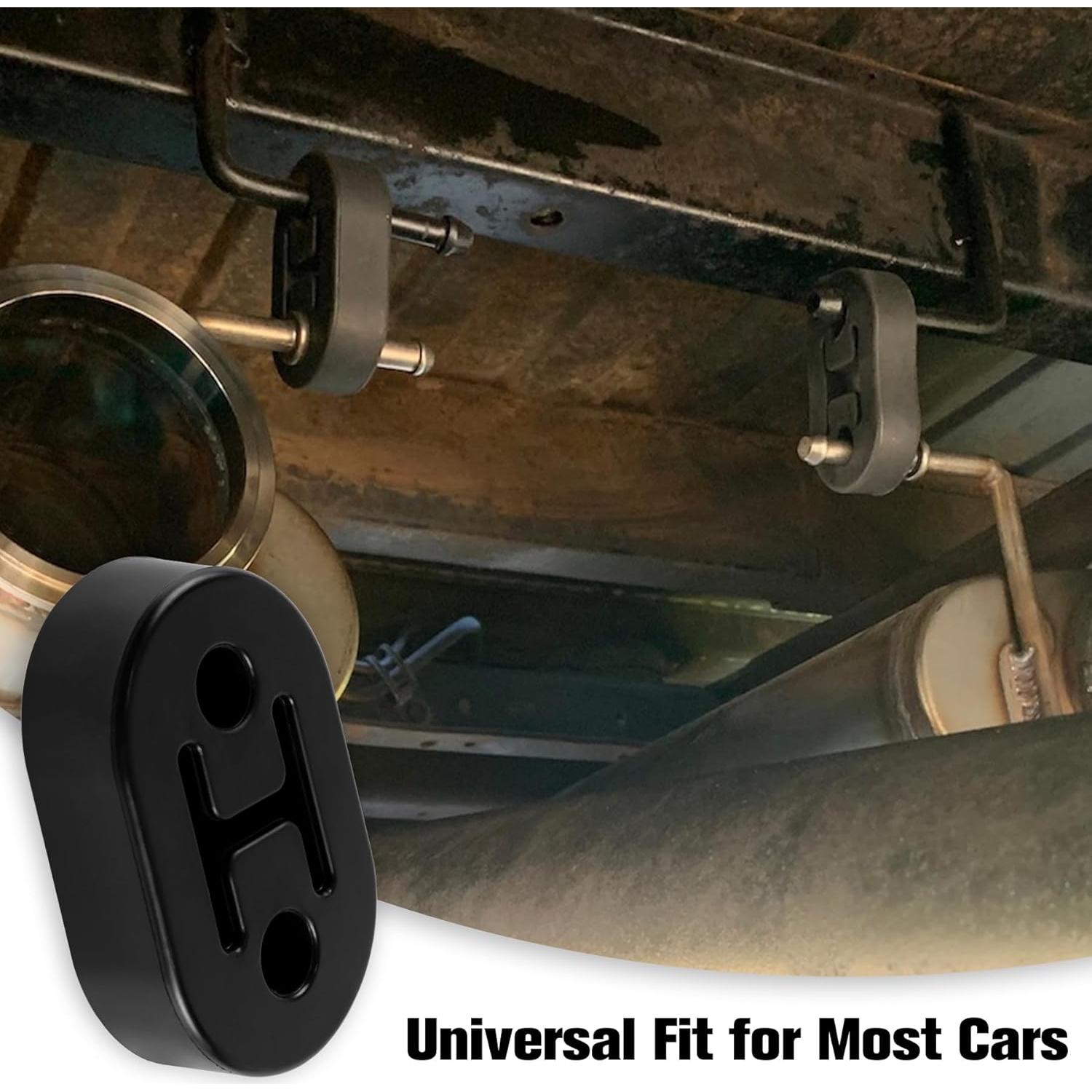 Soporte de Escape de Goma SINGARO 2PCS Negro 12mm