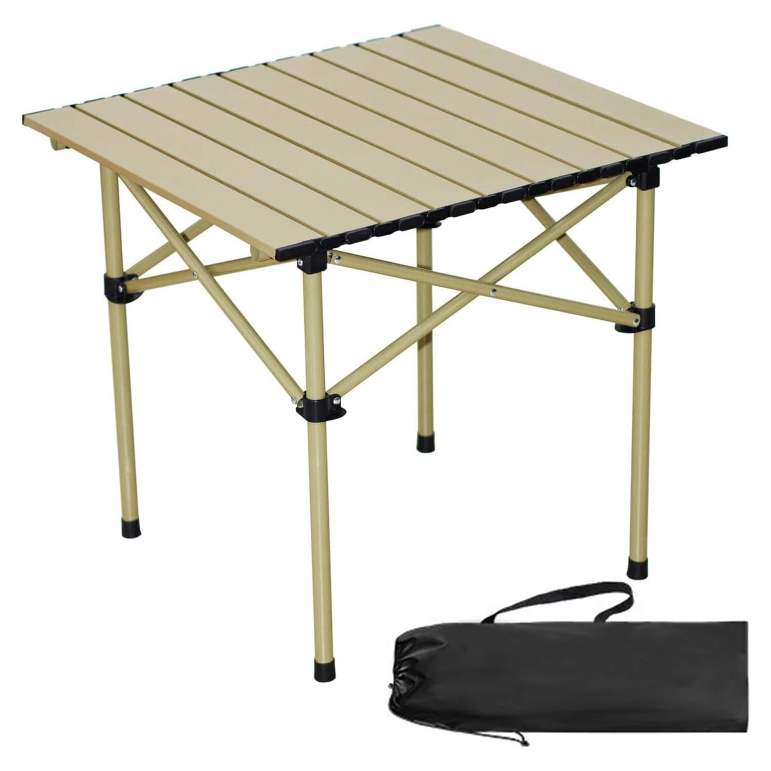 Mesa de Camping Plegable Majchomis 52.8 cm Beige Ultra Ligera