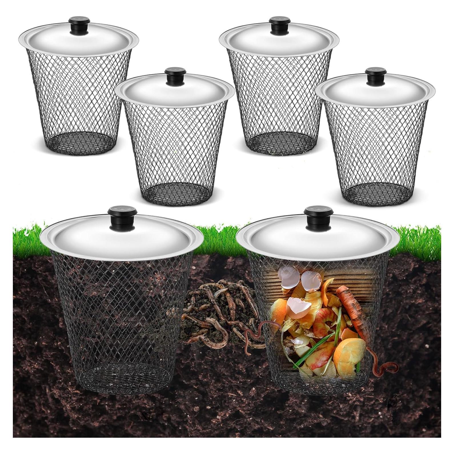 4 Compostores de Gusanos Inground MorningRo 23x23x15cm