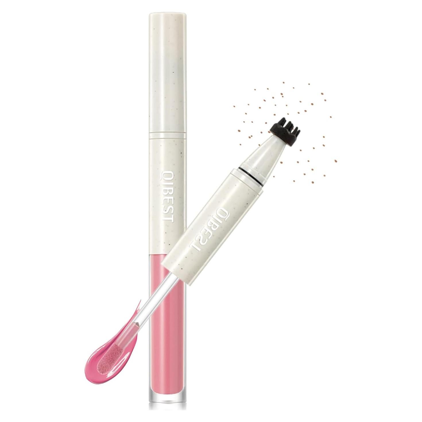 Bolígrafo de Rubor con Pecas 2 en 1 - Nude Rosa y Marrón Rojo