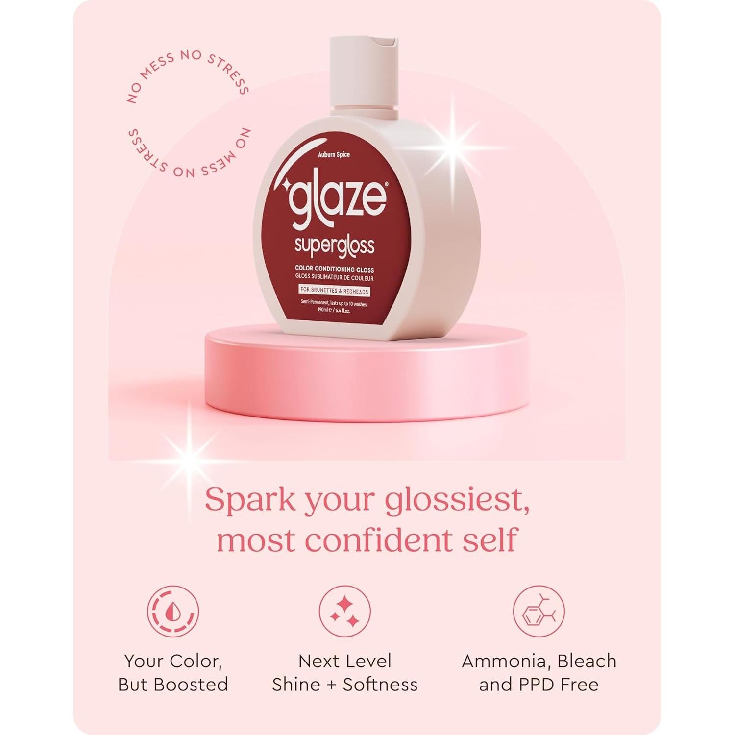 Glaseado Color Acondicionador Brillante Glaze 181 g - Especia Castaña