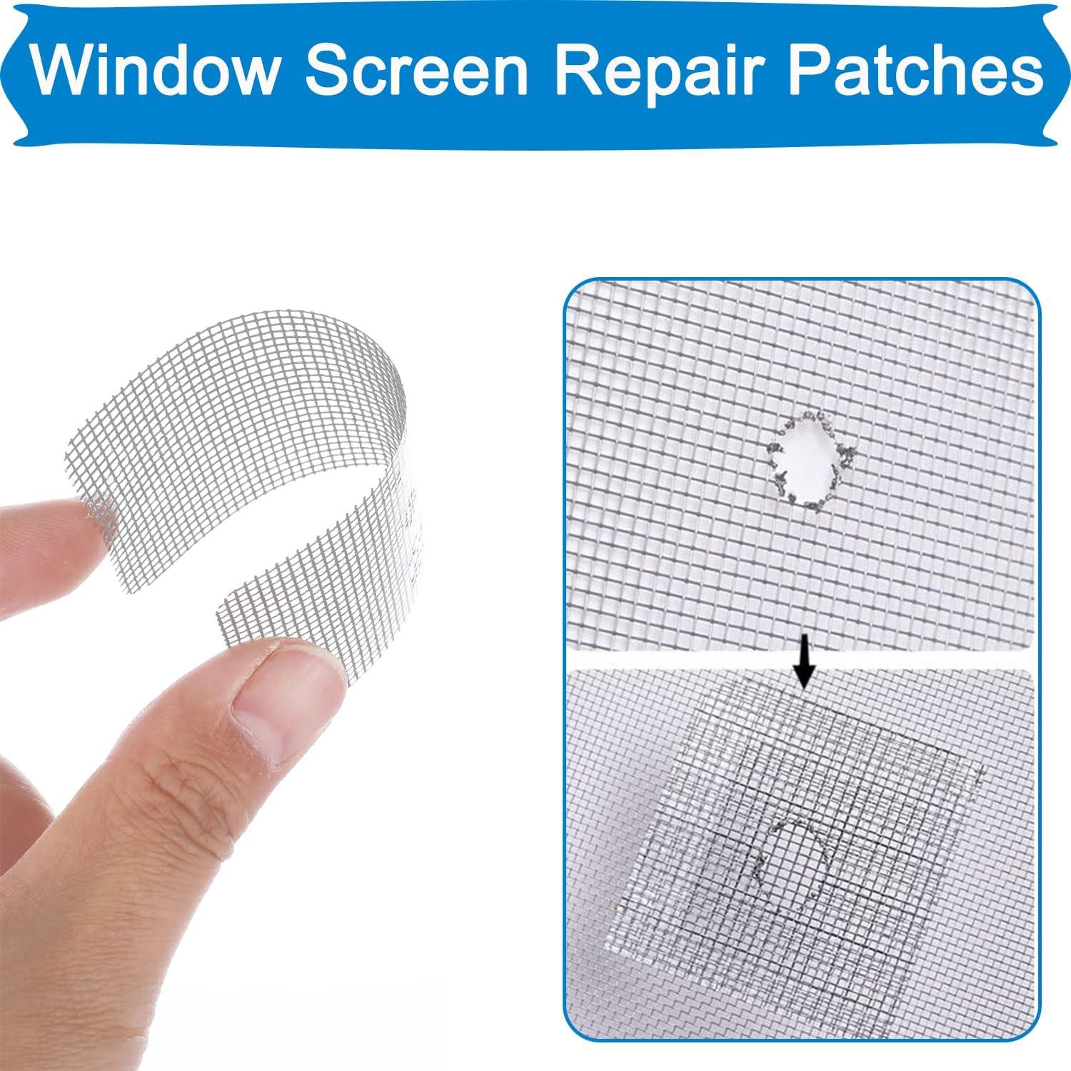 Kit de reparación de pantallas Vakerga 10 parches 10x10cm gris