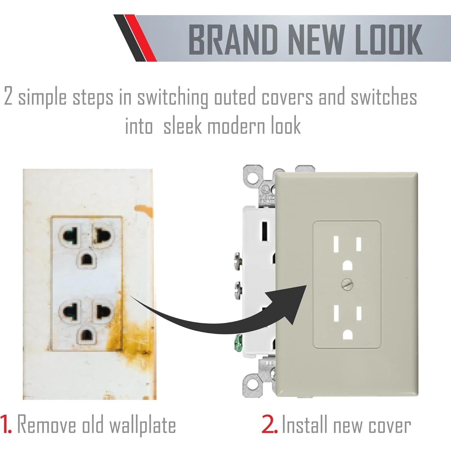 Placas de Pared Decorativas TayMac MW2500I - Paquete de 5 - Policarbonato Marfil