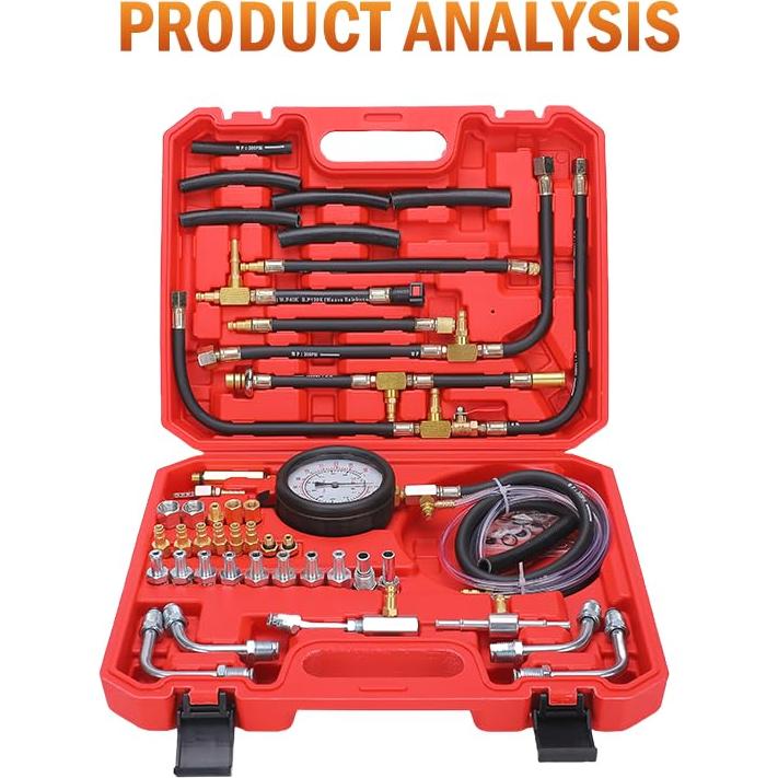 Kit de Prueba de Presión de Inyección de Combustible ZJERYL 0-10 Bar