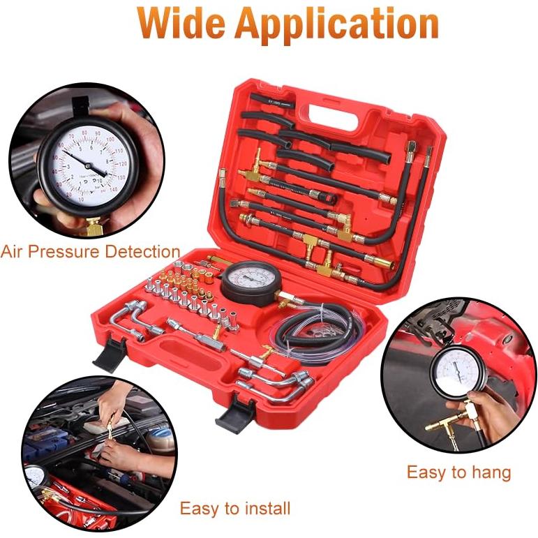 Kit de Prueba de Presión de Inyección de Combustible ZJERYL 0-10 Bar
