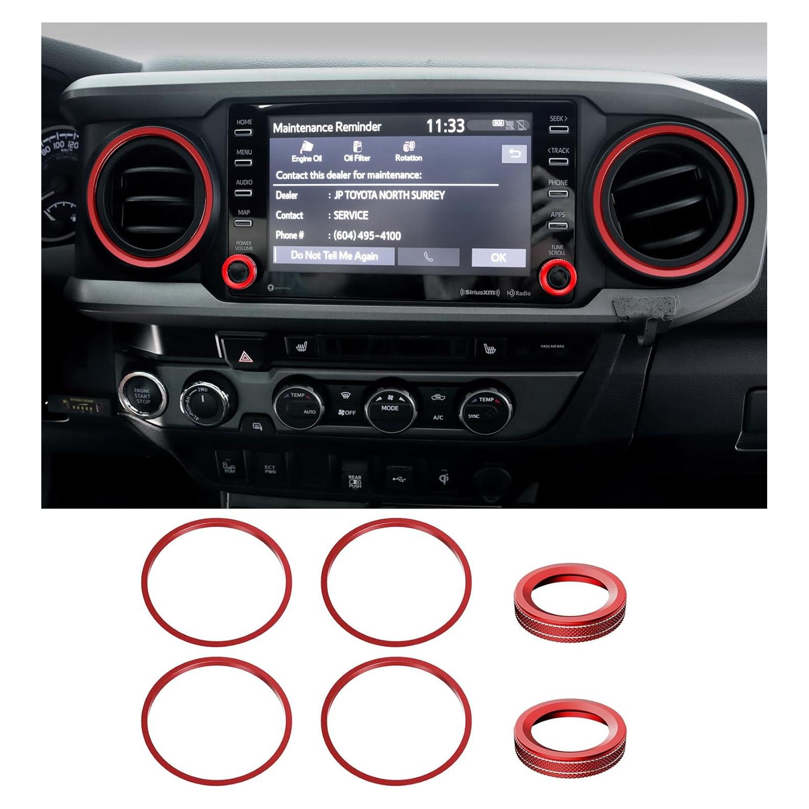 Accesorios de Interior Toyota Tacoma 2020-2023 6 PCS Aluminio