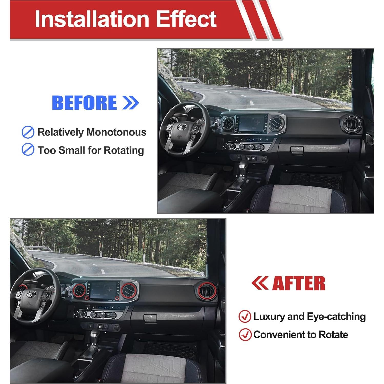 Accesorios de Interior Toyota Tacoma 2020-2023 6 PCS Aluminio