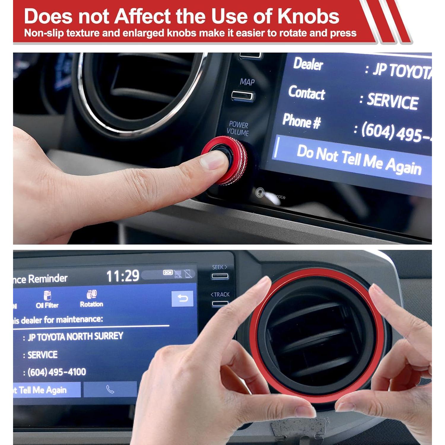 Accesorios de Interior Toyota Tacoma 2020-2023 6 PCS Aluminio