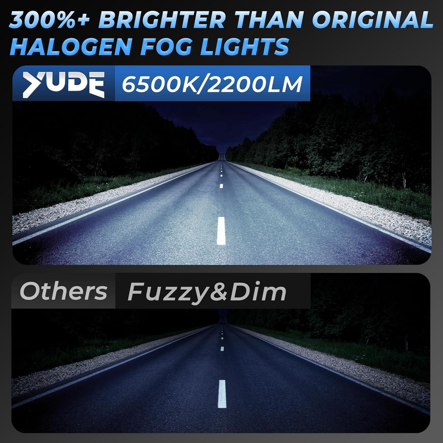 Luces Antiniebla LED YUDE para Jeep Wrangler JK JL 2013-2024