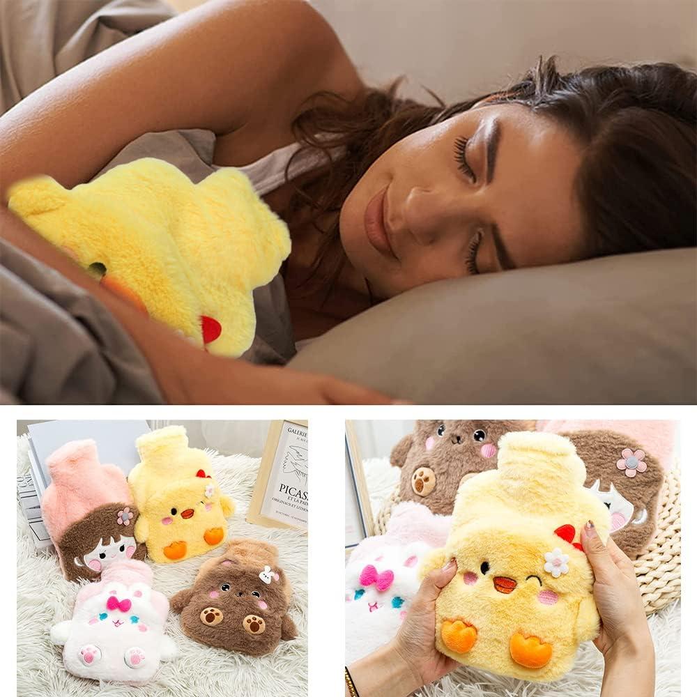 Bolsa de Agua Caliente LIUHUIZEYU 500ml con Funda de Peluche