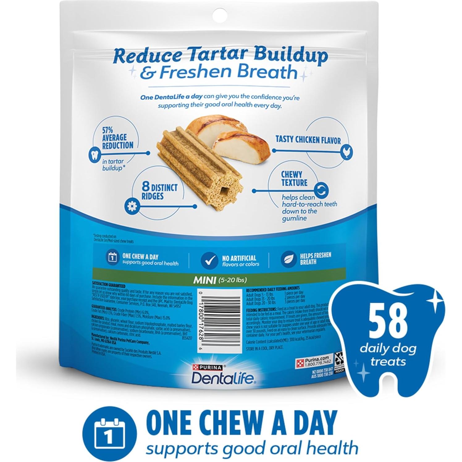 Golosinas DentaLife Cuidado Oral para Perros Pequeños 485.4 g