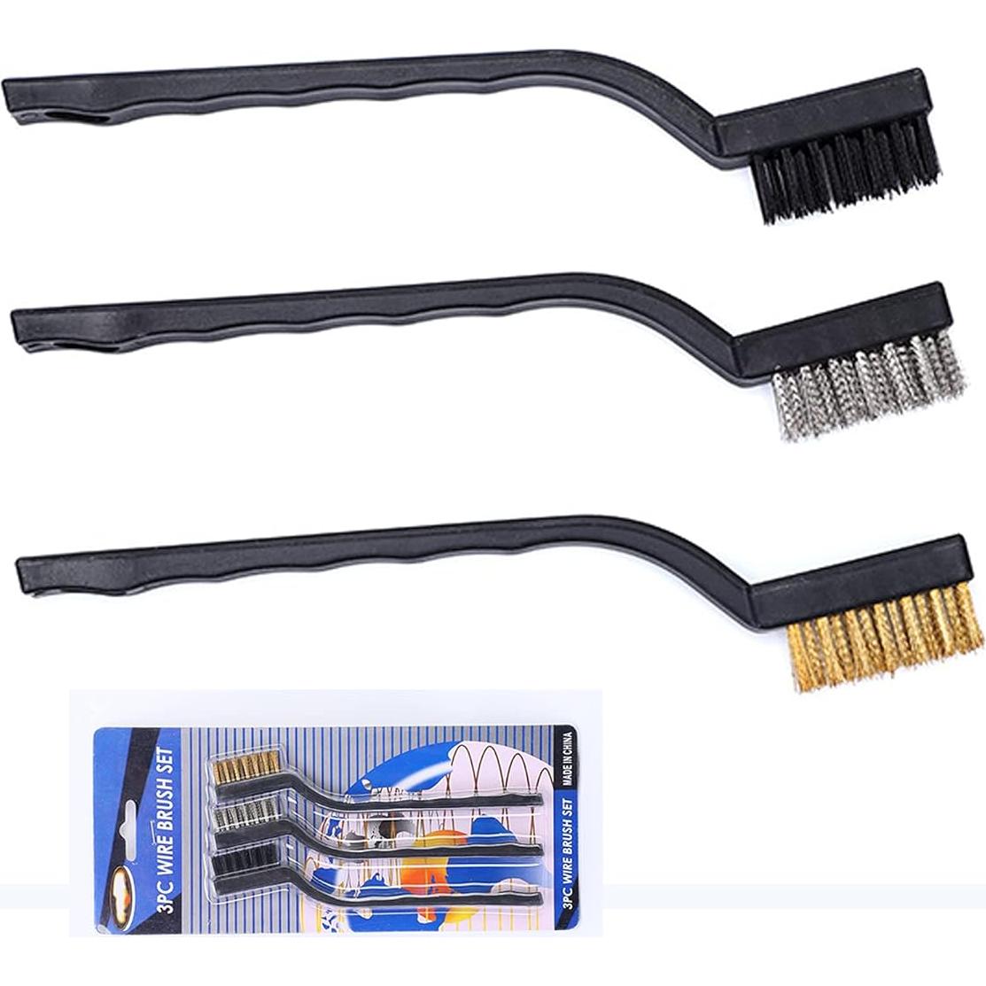 Juego de 3 Cepillos de Alambre Mini Shindamatt 17.78 cm