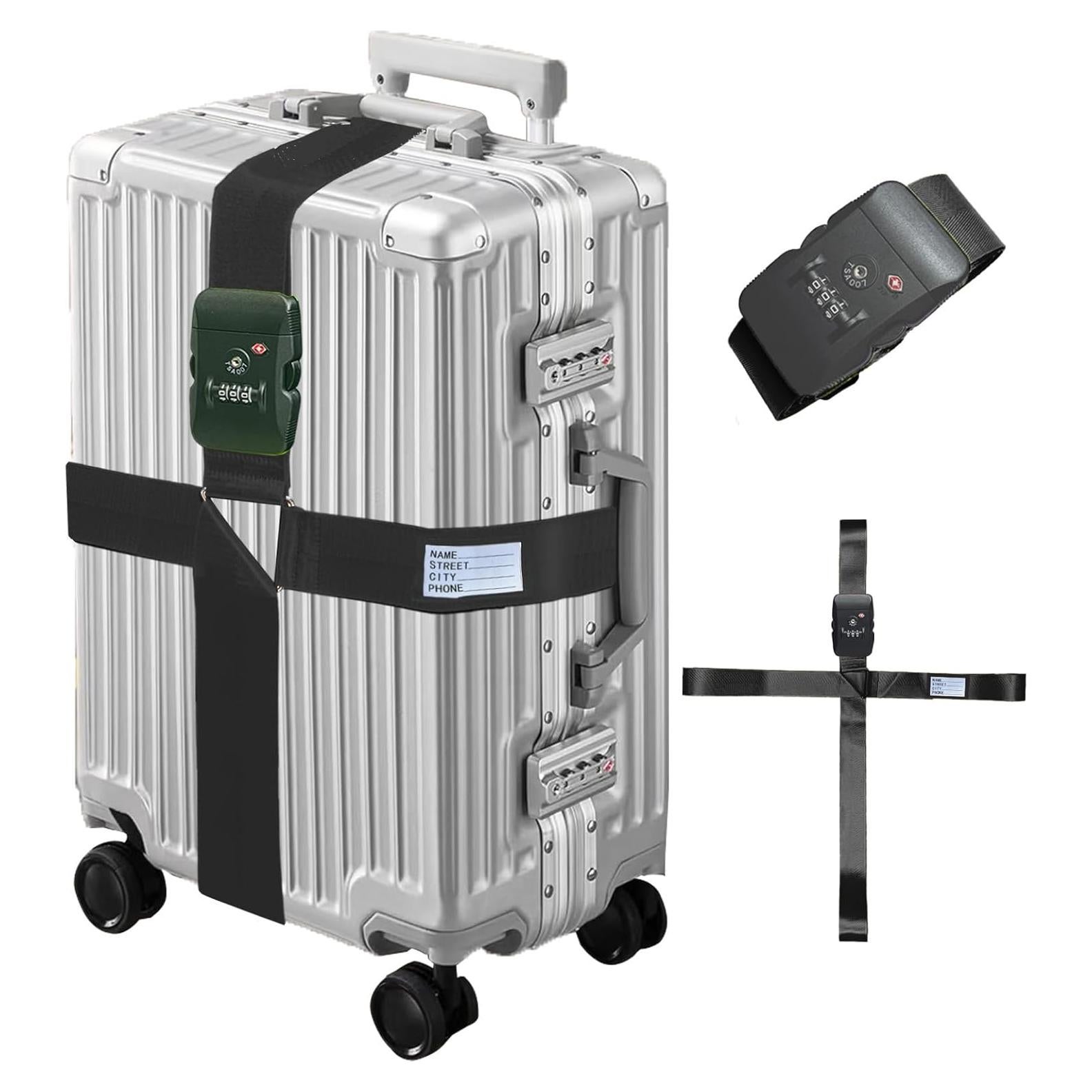 Correas de Equipaje Stargaz Aprobadas por TSA Ajustables Negro